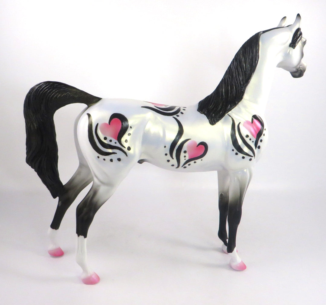 BE MINE-OOAK VALENTINE ARABIAN MODEL HORSE 2/12/20