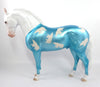 BEAR HUGS- LE-2 WHITE WITH BLUE PAJAMAS DECORATOR ANDALUSIAN MODEL HORSE BY MISSY FOX  PJ20