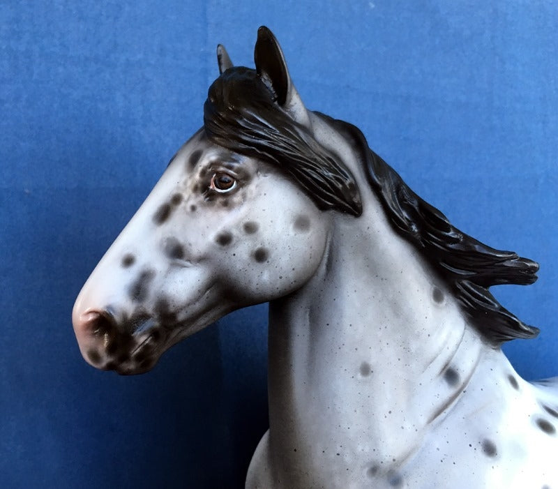BE AWESOME-OOAK BAY TROTTING DRAFT MODEL HORSE 4/24/20