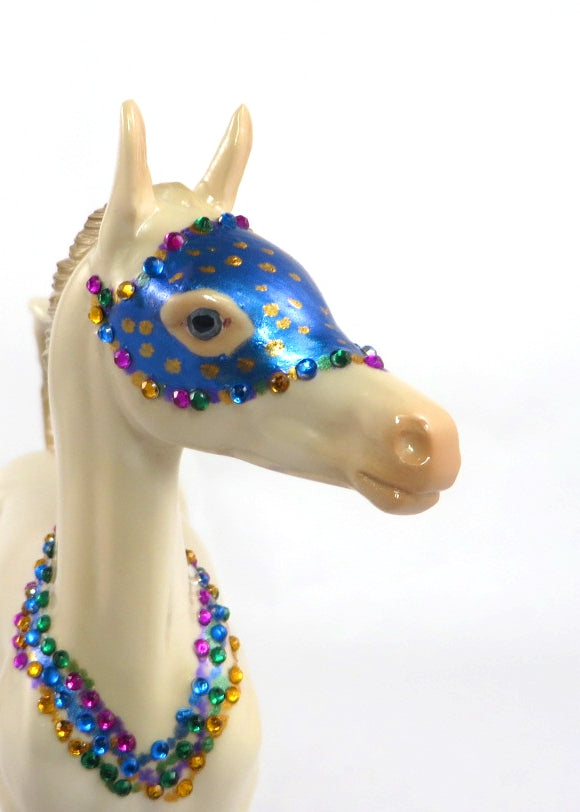 BEIGNET-OOAK MARDI GRAS FOAL MODEL HORSE DECO 2/25/20