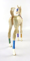 BEIGNET-OOAK MARDI GRAS FOAL MODEL HORSE DECO 2/25/20