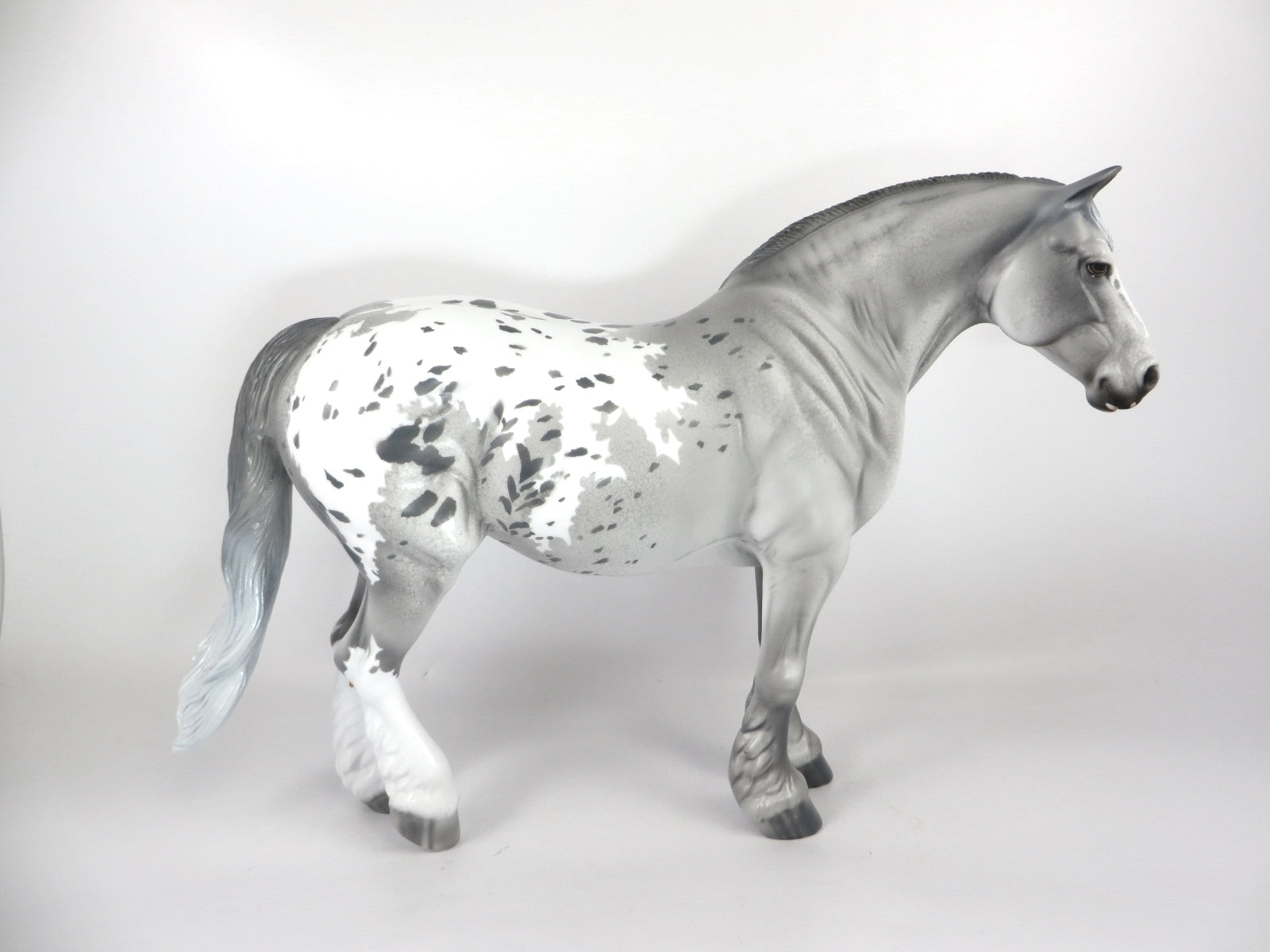 BELLS AND BOWS -OOAK GREY APPALOOSA HEAVY DRAFT BY DAWN QUICK WHS19