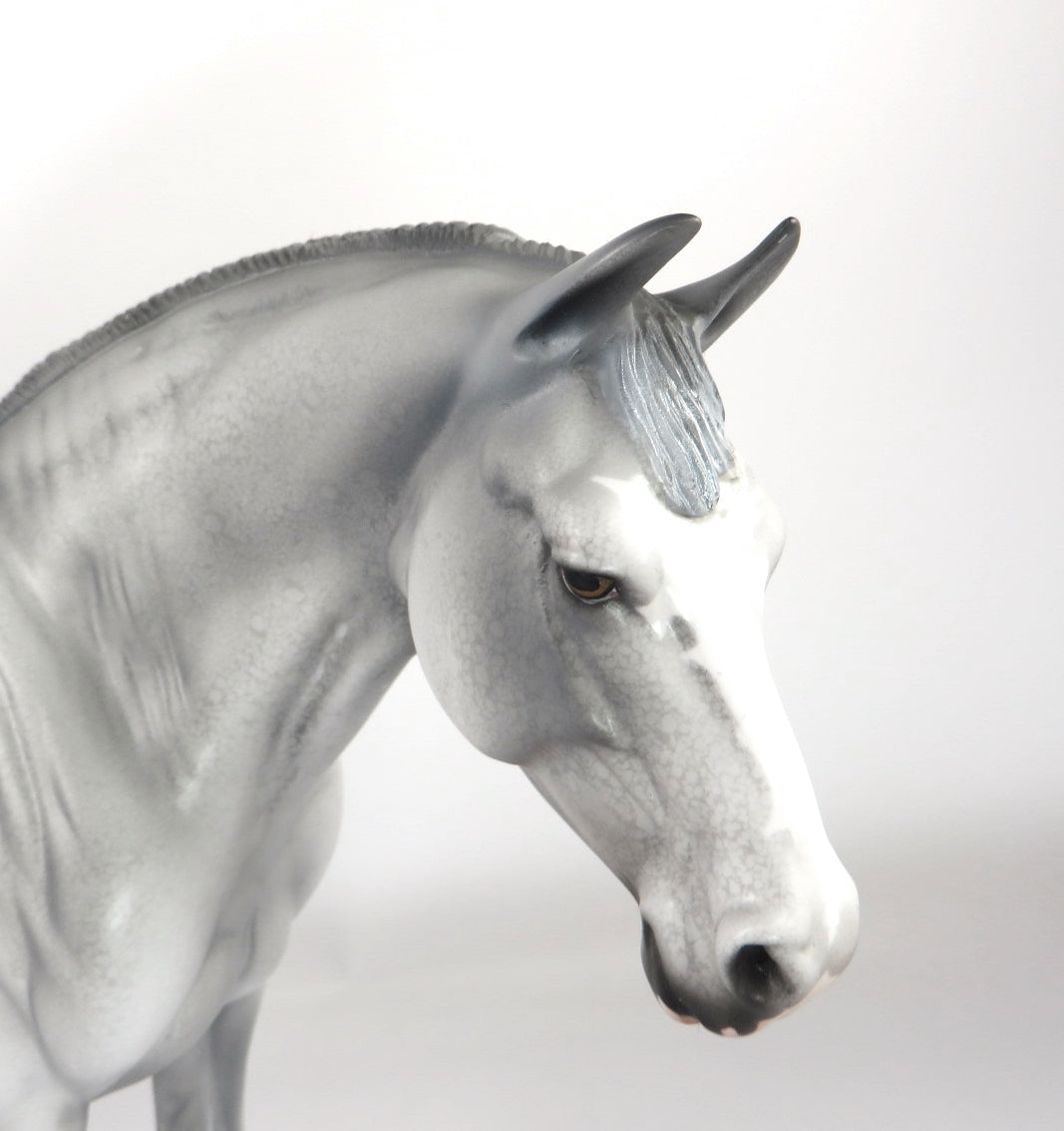 BELLS AND BOWS -OOAK GREY APPALOOSA HEAVY DRAFT BY DAWN QUICK WHS19