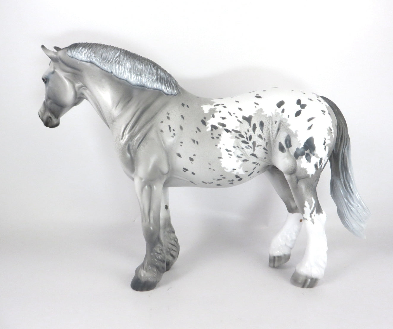 BELLS AND BOWS -OOAK GREY APPALOOSA HEAVY DRAFT BY DAWN QUICK WHS19