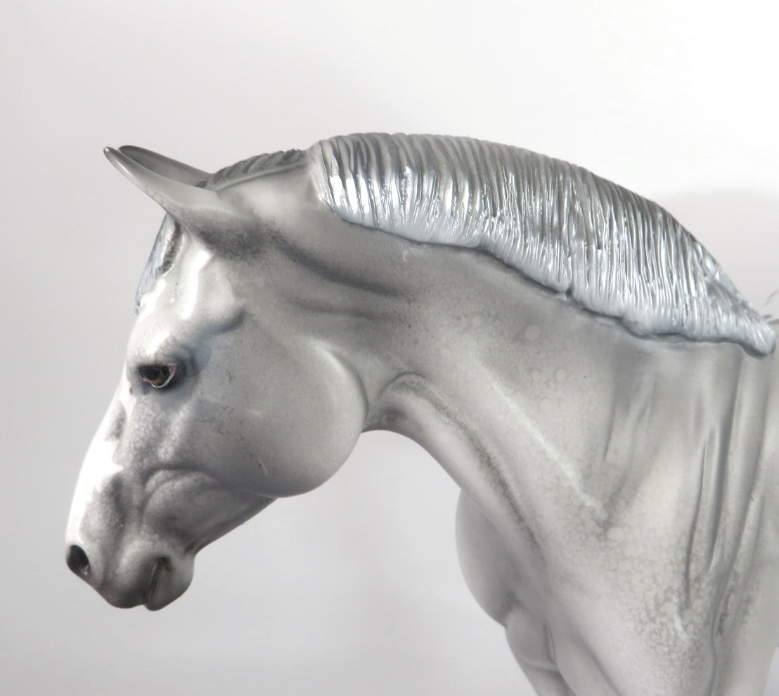 BELLS AND BOWS -OOAK GREY APPALOOSA HEAVY DRAFT BY DAWN QUICK WHS19