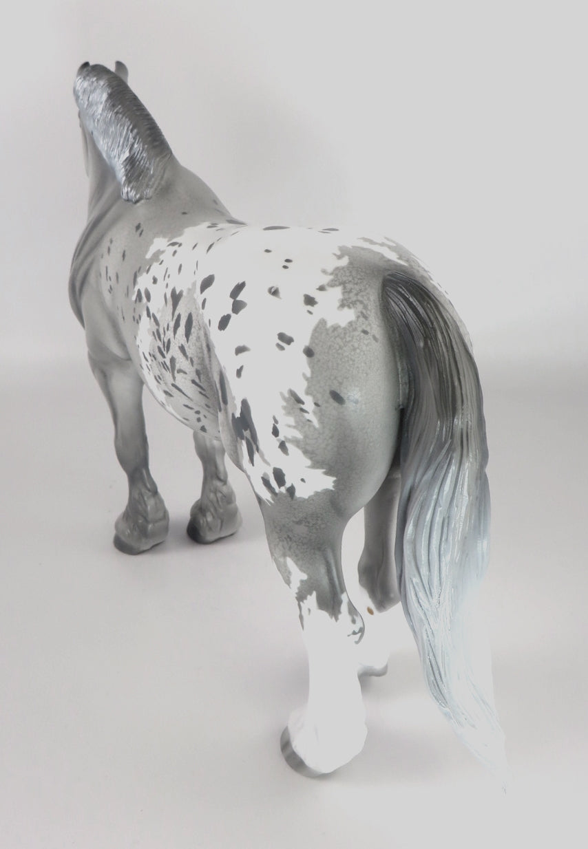 BELLS AND BOWS -OOAK GREY APPALOOSA HEAVY DRAFT BY DAWN QUICK WHS19