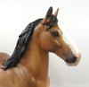 BIDE YER TIME - OOAK DAPPLE BAY PANGARE TROTTING DRAFT HORSE MODEL HORSE BY SHERYL LEISURE