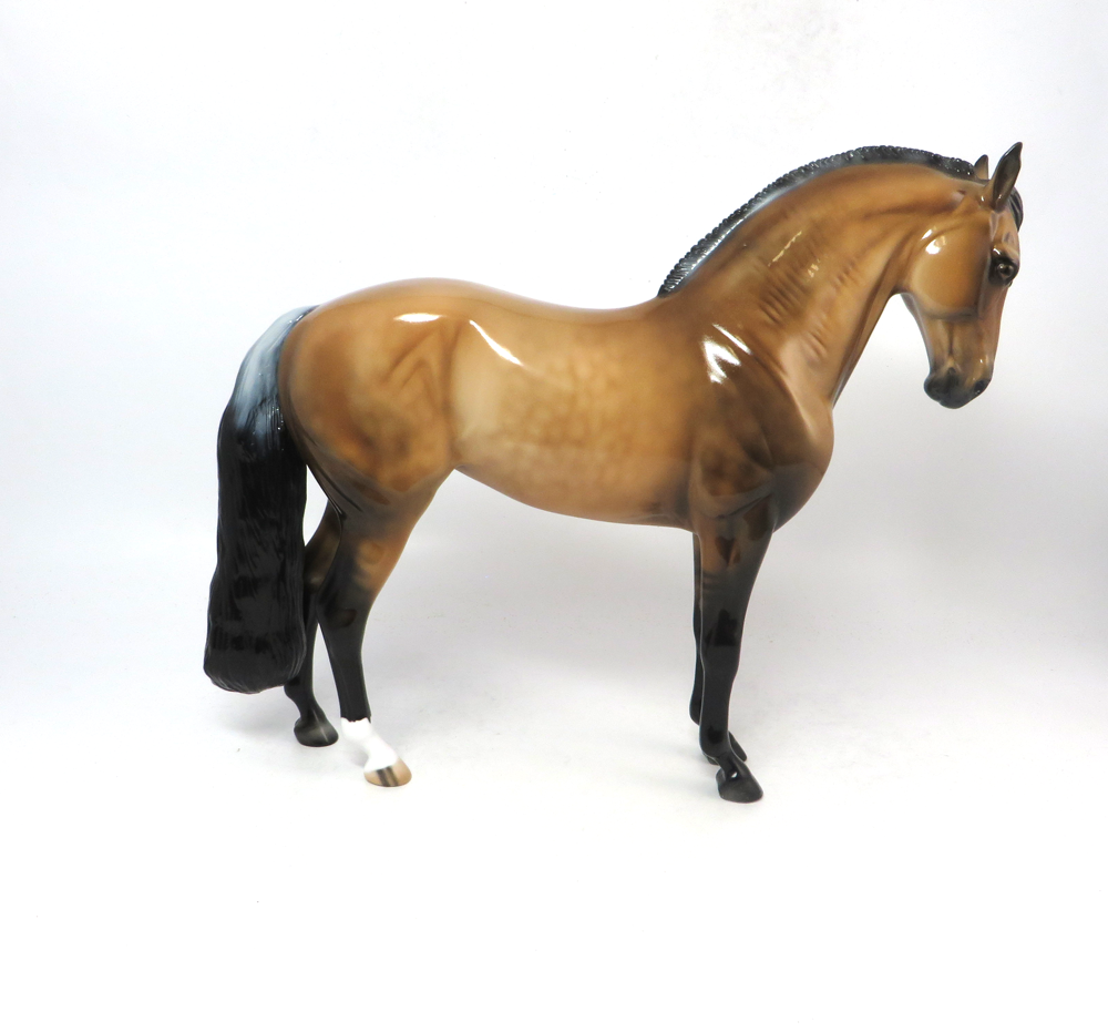 MACCHIATO-OOAK DAPPLE BUCKSKIN CUSTOM ANDALUSIAN BY JULIE KEIM SB19