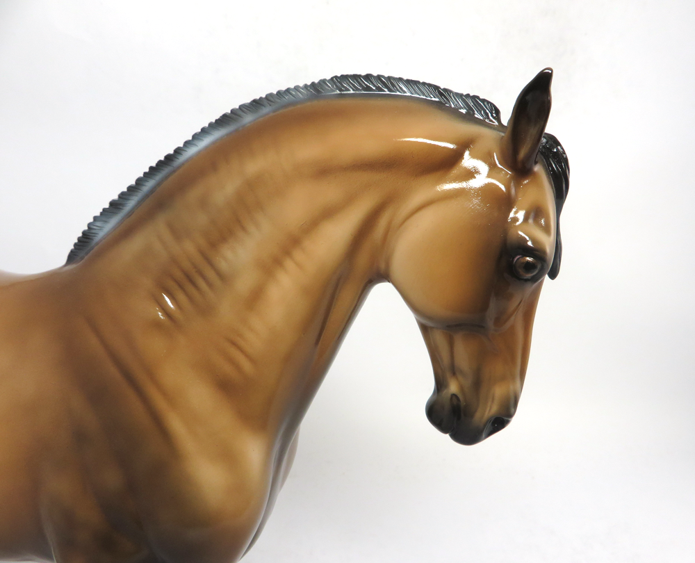 MACCHIATO-OOAK DAPPLE BUCKSKIN CUSTOM ANDALUSIAN BY JULIE KEIM SB19