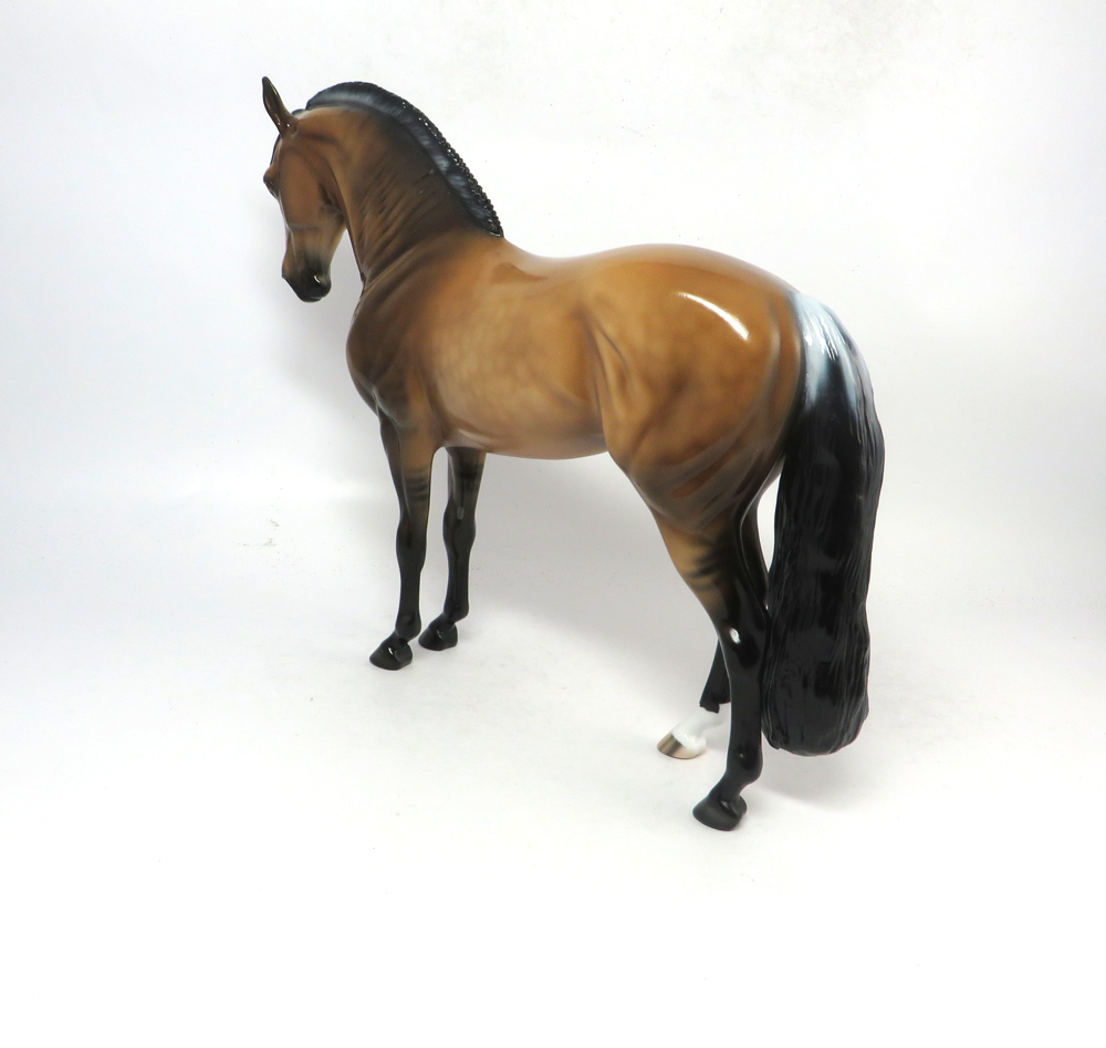 MACCHIATO-OOAK DAPPLE BUCKSKIN CUSTOM ANDALUSIAN BY JULIE KEIM SB19