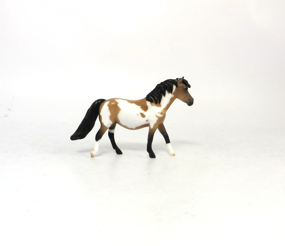 DEAD BALL - OOAK BUCKSKIN OVERO PONY CHIP BY AUDREY DIXON SB19