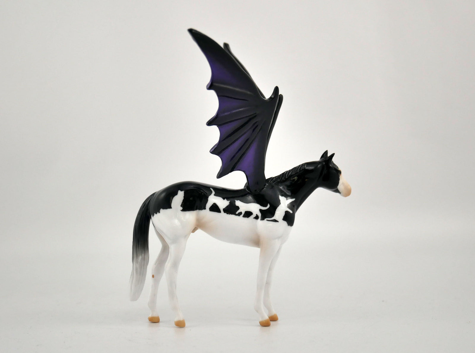 Black Cats-OOAK Stock Horse Bat Chip By Audrey Dixon MM 2020