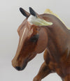 BLESSING - OOAK CHESTNUT RABICANO FQH MODEL HORSE BY AL KATT WHS19
