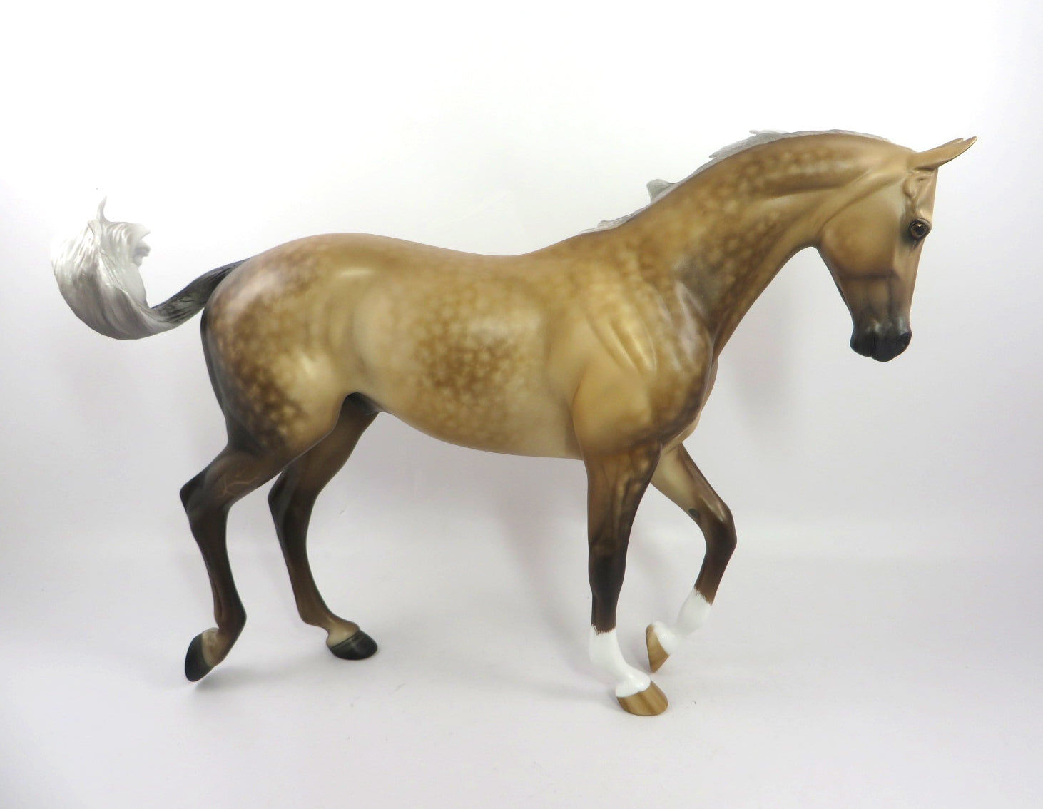 BLISSFUL-OOAK STAR DAPPLE BUCKSKIN THOROUGHBRED MODEL HORSE 12/27/19