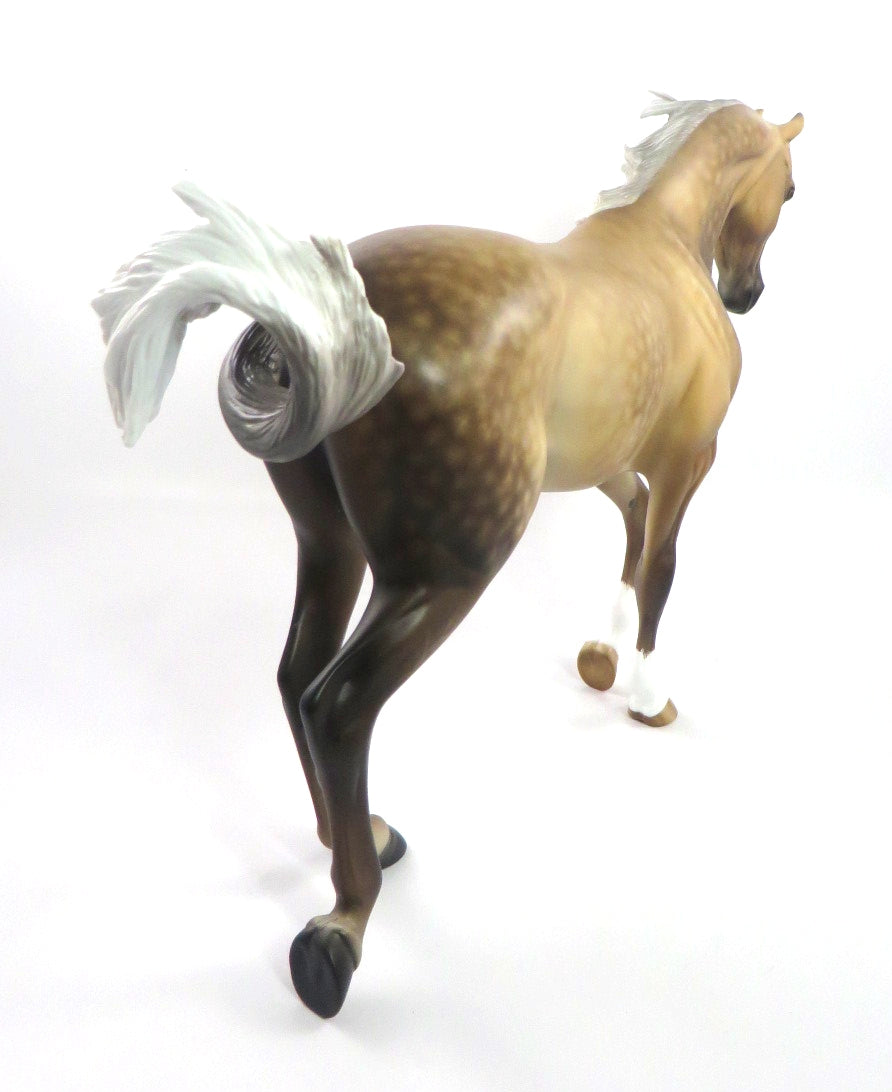 BLISSFUL-OOAK STAR DAPPLE BUCKSKIN THOROUGHBRED MODEL HORSE 12/27/19