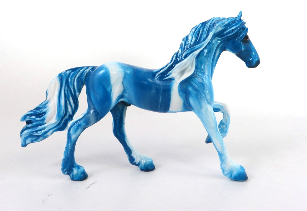 BLUETIFUL - OOAK BLUE FRIESIAN CHIP DECORATOR BY KAYLA WESSE WHS 19