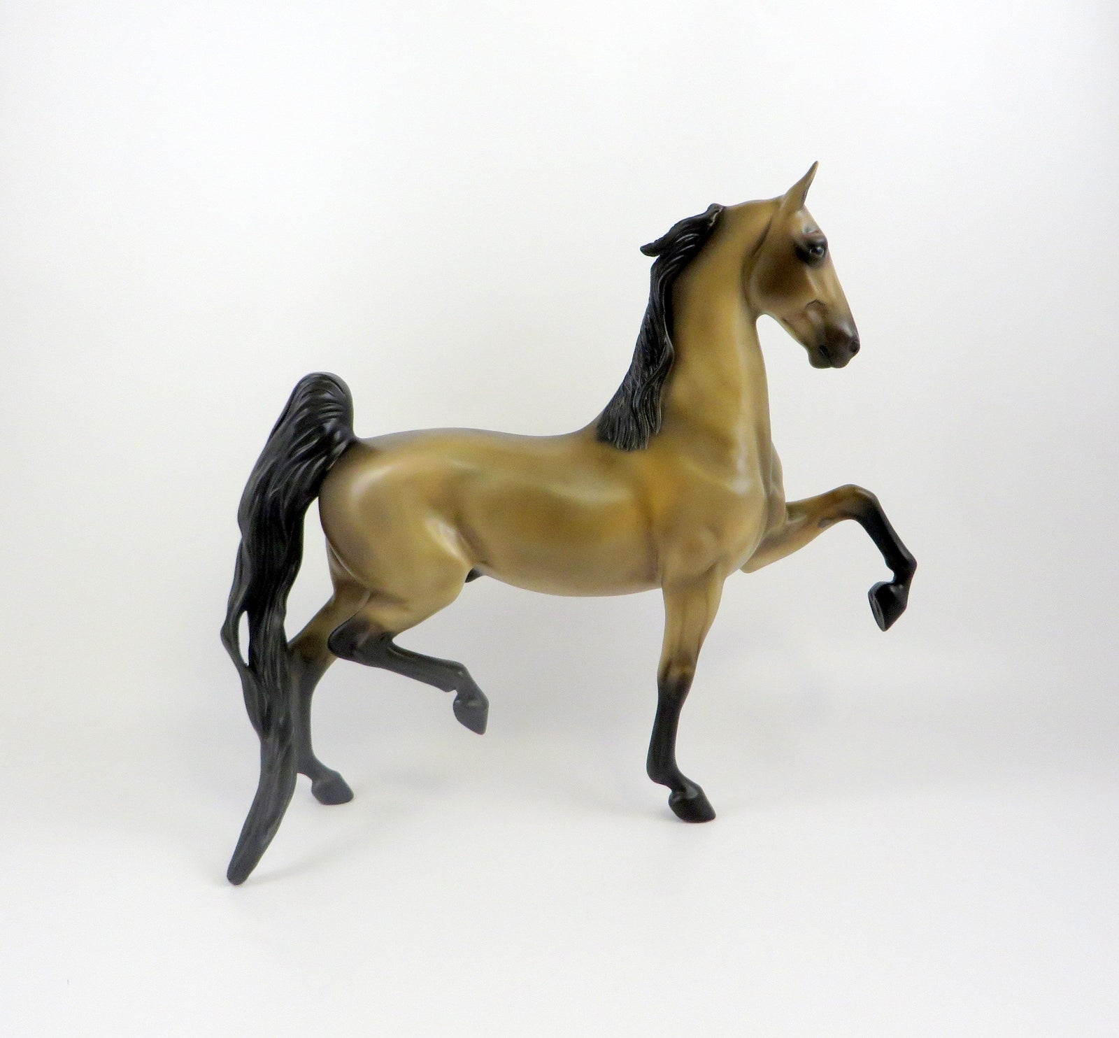 BOGDAN-OOAK SOOTY BUCKSKIN SADDLEBRED MODEL HORSE EQ 19