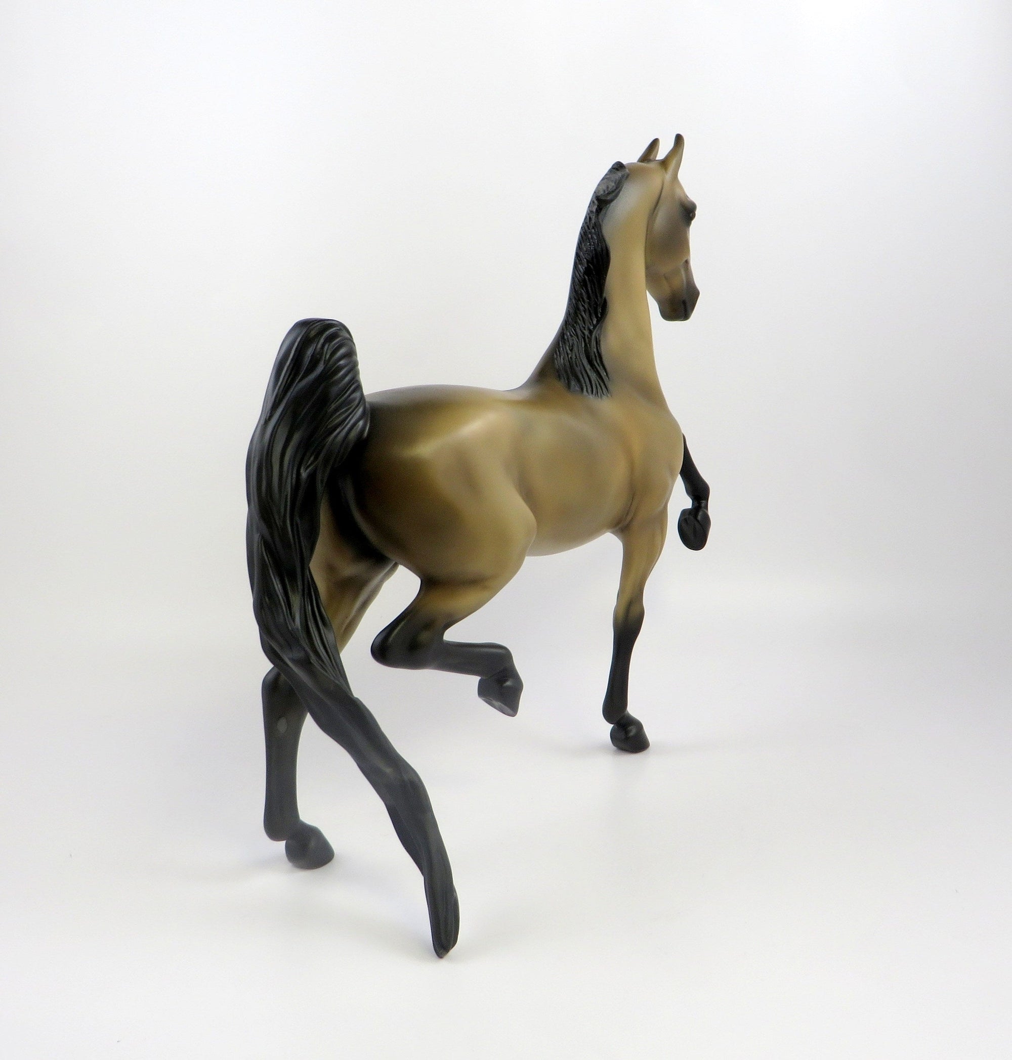 BOGDAN-OOAK SOOTY BUCKSKIN SADDLEBRED MODEL HORSE EQ 19