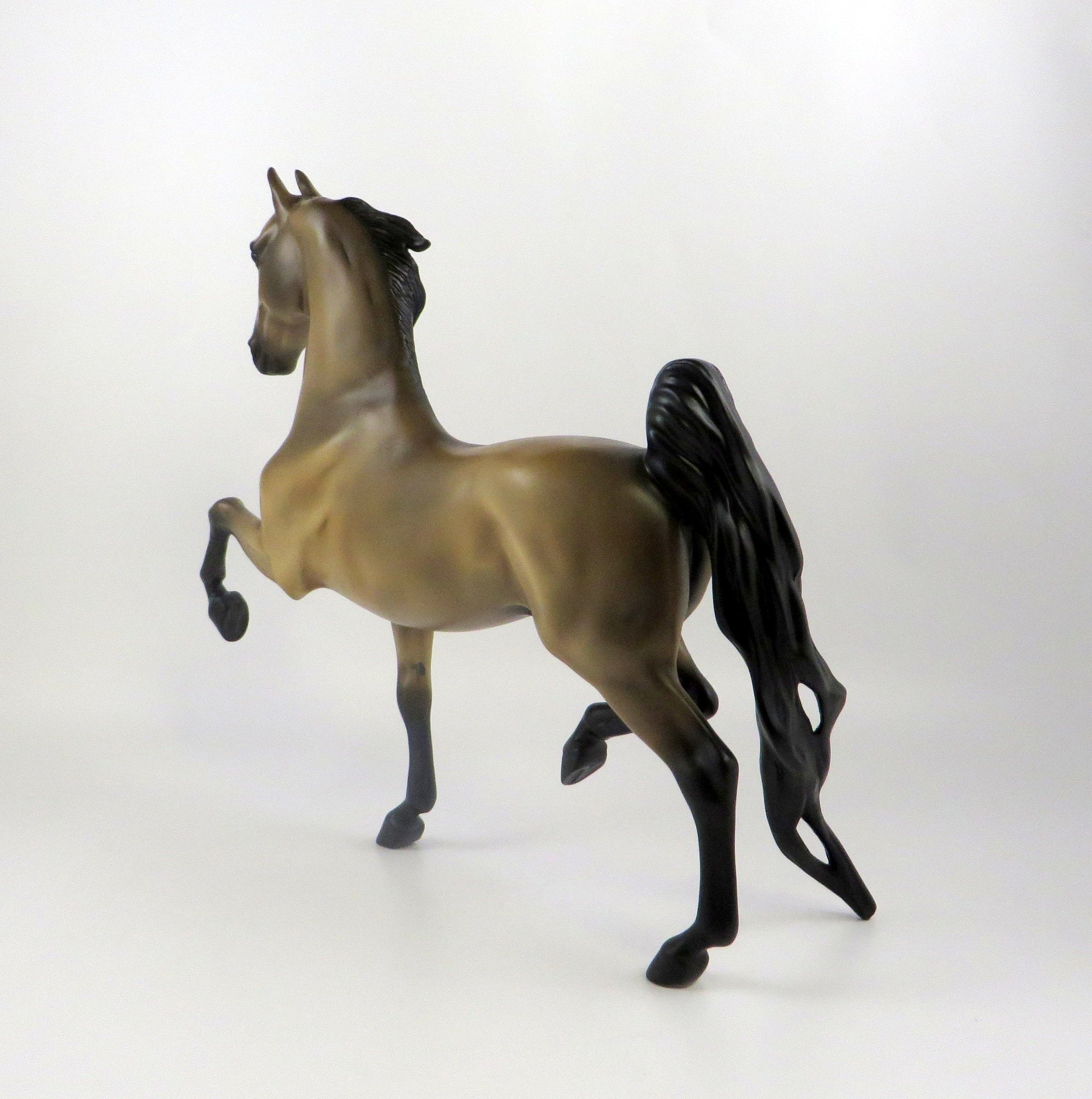 BOGDAN-OOAK SOOTY BUCKSKIN SADDLEBRED MODEL HORSE EQ 19