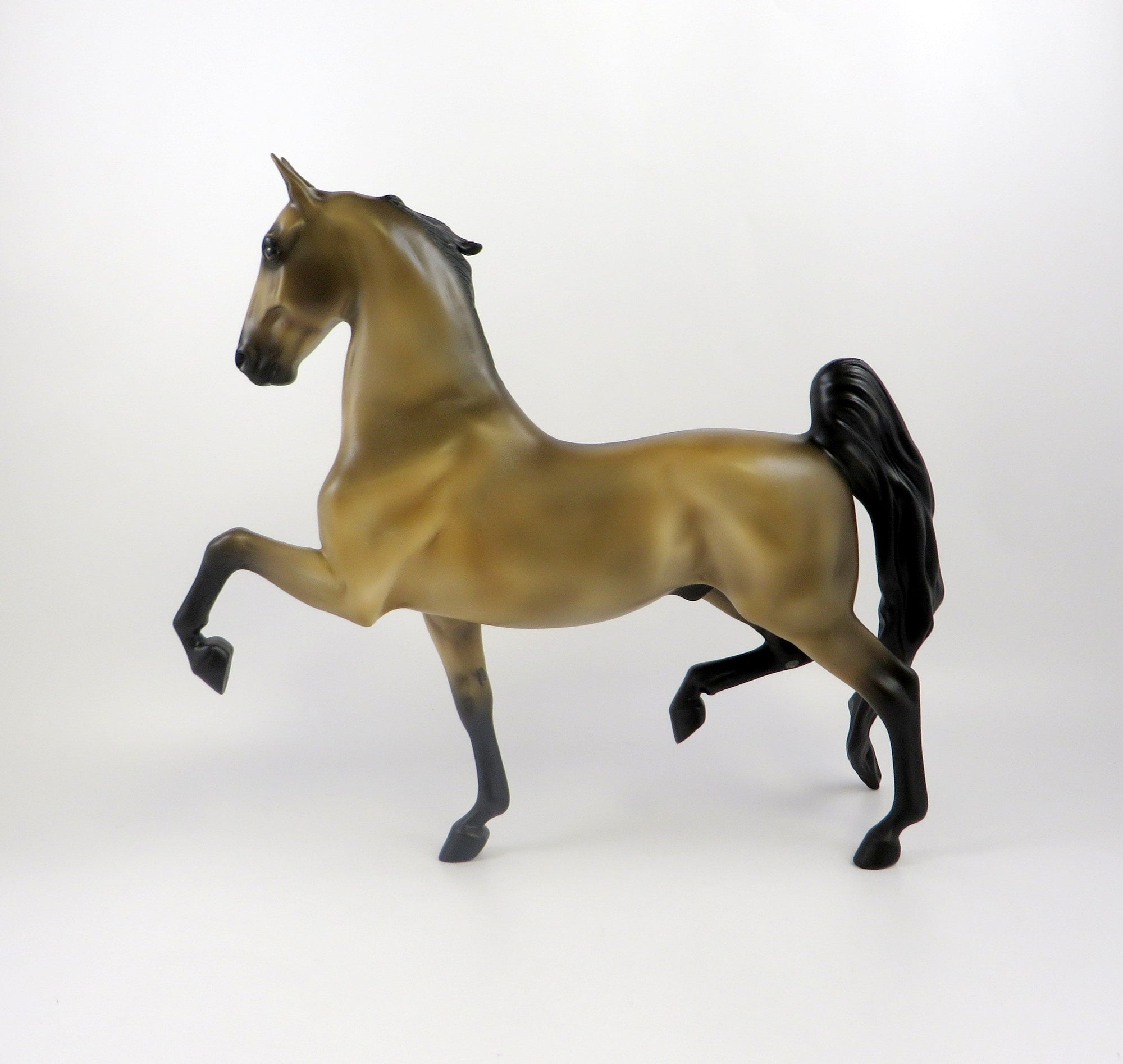 BOGDAN-OOAK SOOTY BUCKSKIN SADDLEBRED MODEL HORSE EQ 19