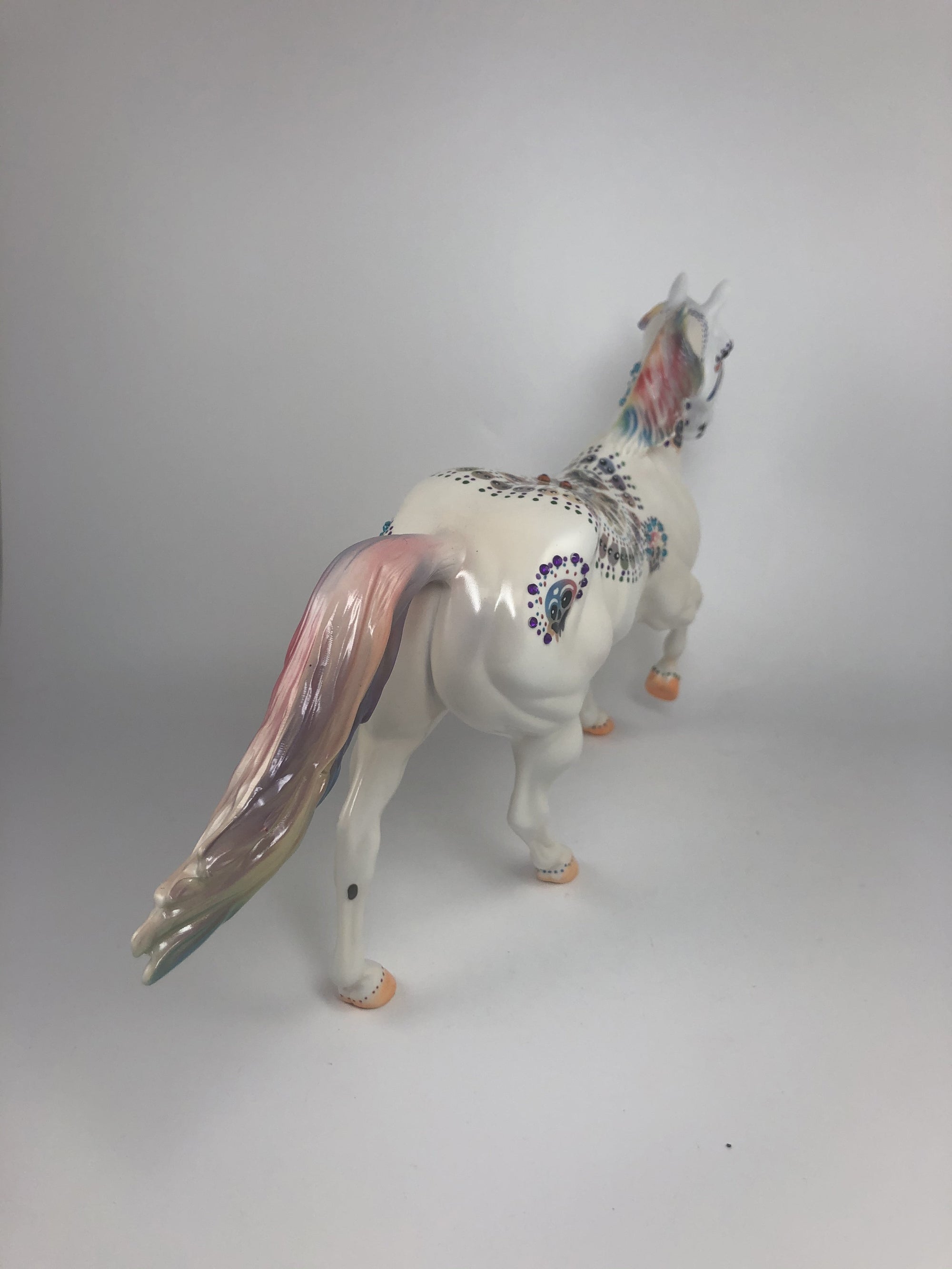 BONE-ZAI -OOAK WHITE FQH SUGAR SKULL BY DAWN QUICK MM19