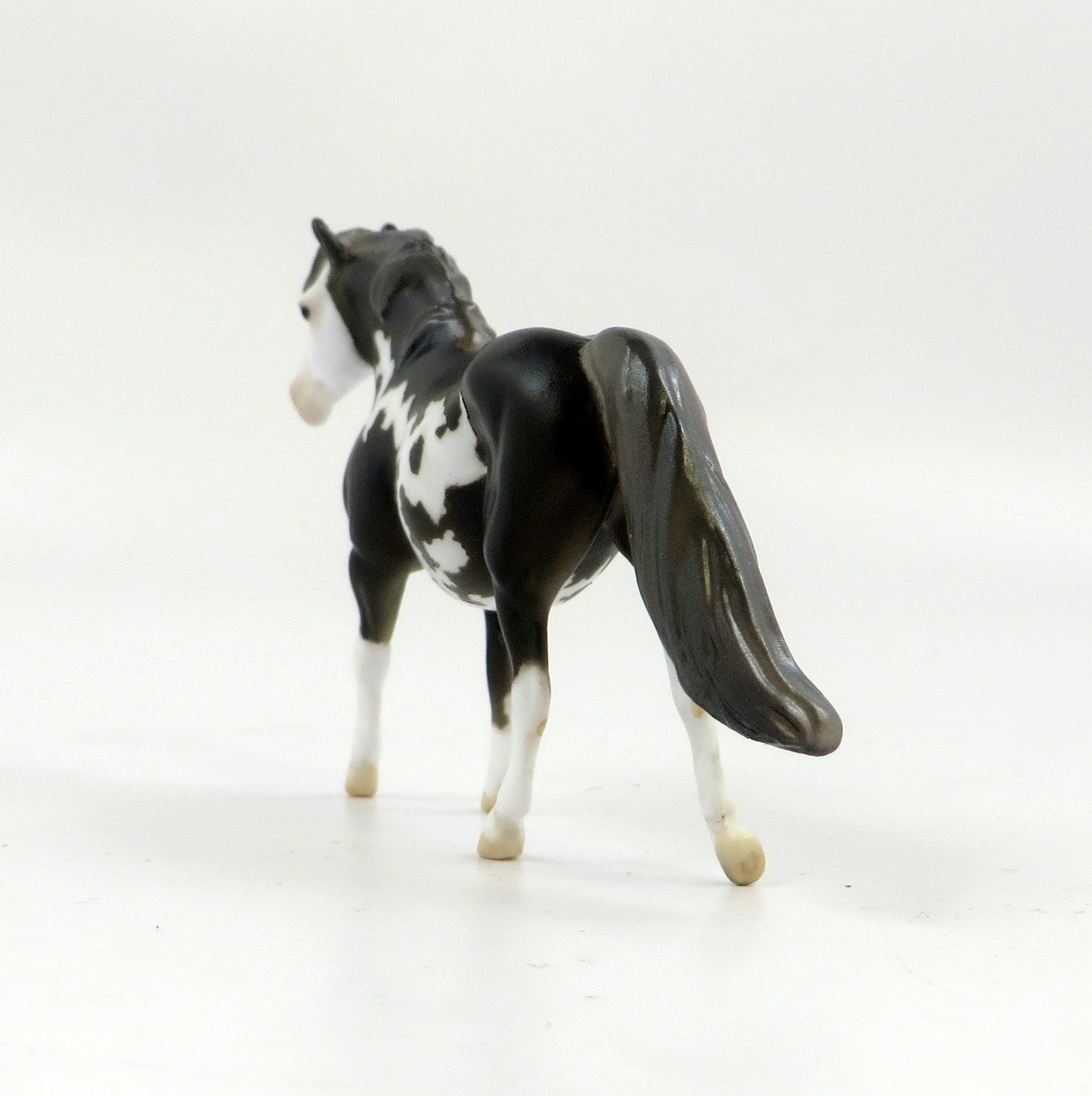BON&#39;S-OOAK DARK BAY PAINT PONY CHIP MODEL HORSE EQ 19