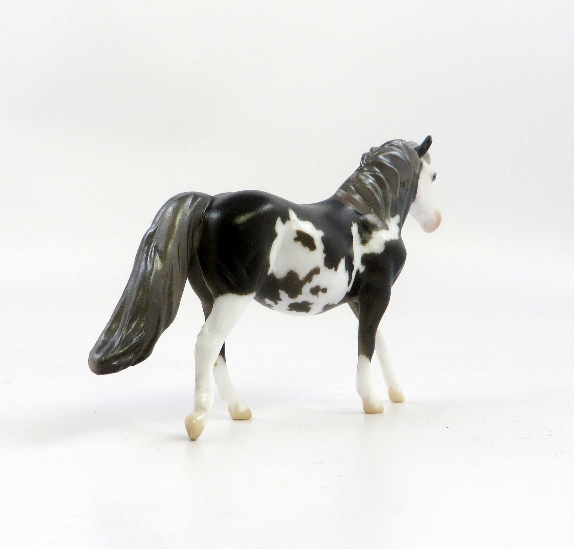 BON&#39;S-OOAK DARK BAY PAINT PONY CHIP MODEL HORSE EQ 19