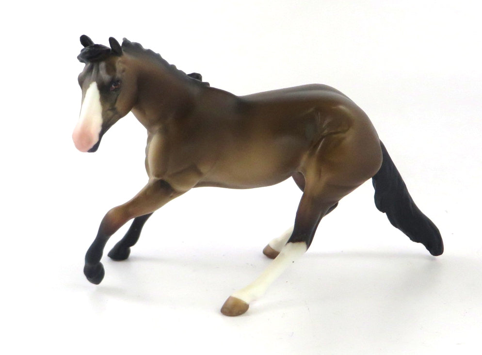 BOOT'S SCOOTIN'-OOAK DARK BUCKSKIN CUTTER CHIP MODEL HORSE 12/18/19