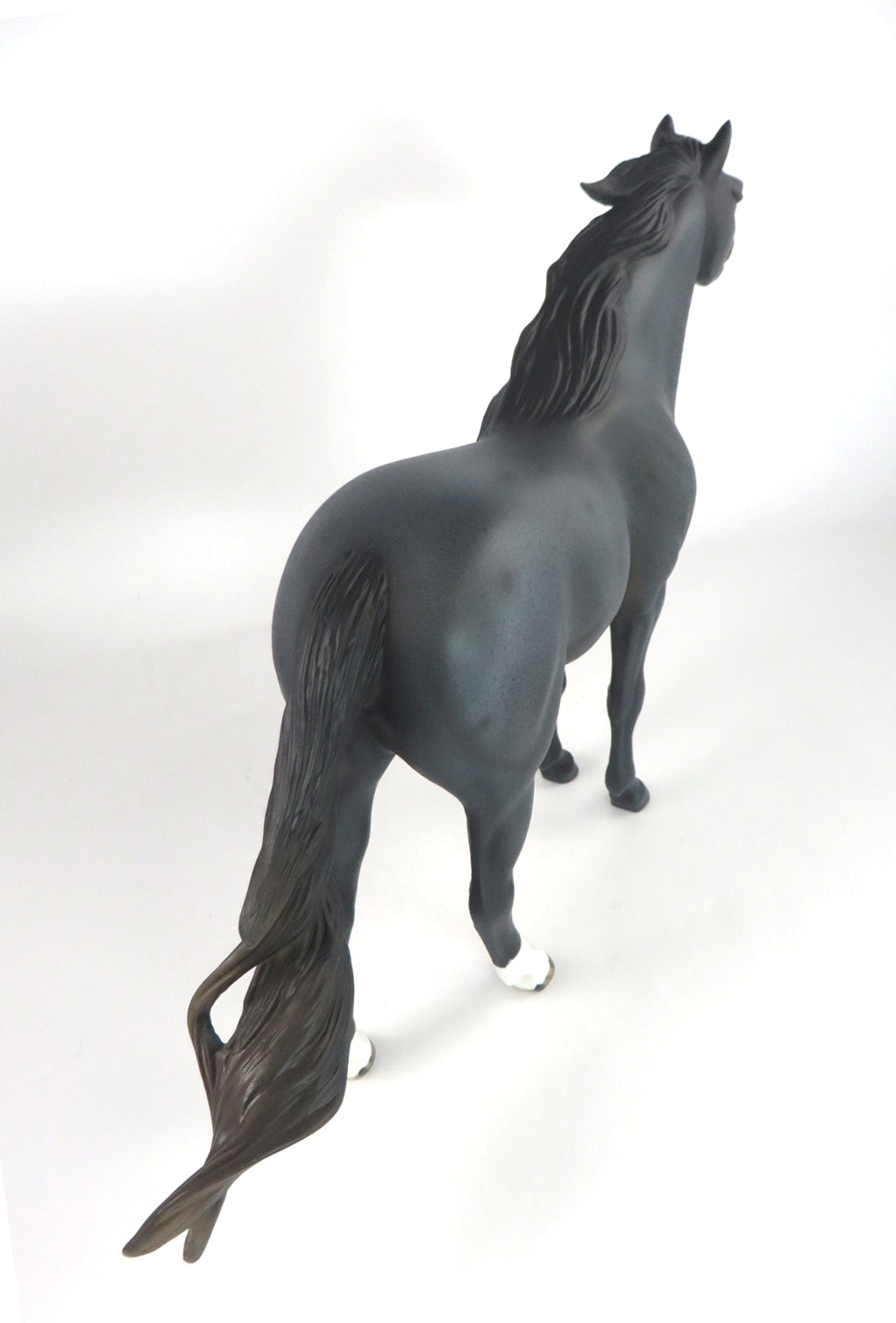 BRAVE NIGHT-OOAK BLUE ROAN SPANISH MUSTANG MODEL HORSE BY AUDREY DIXON WHS19