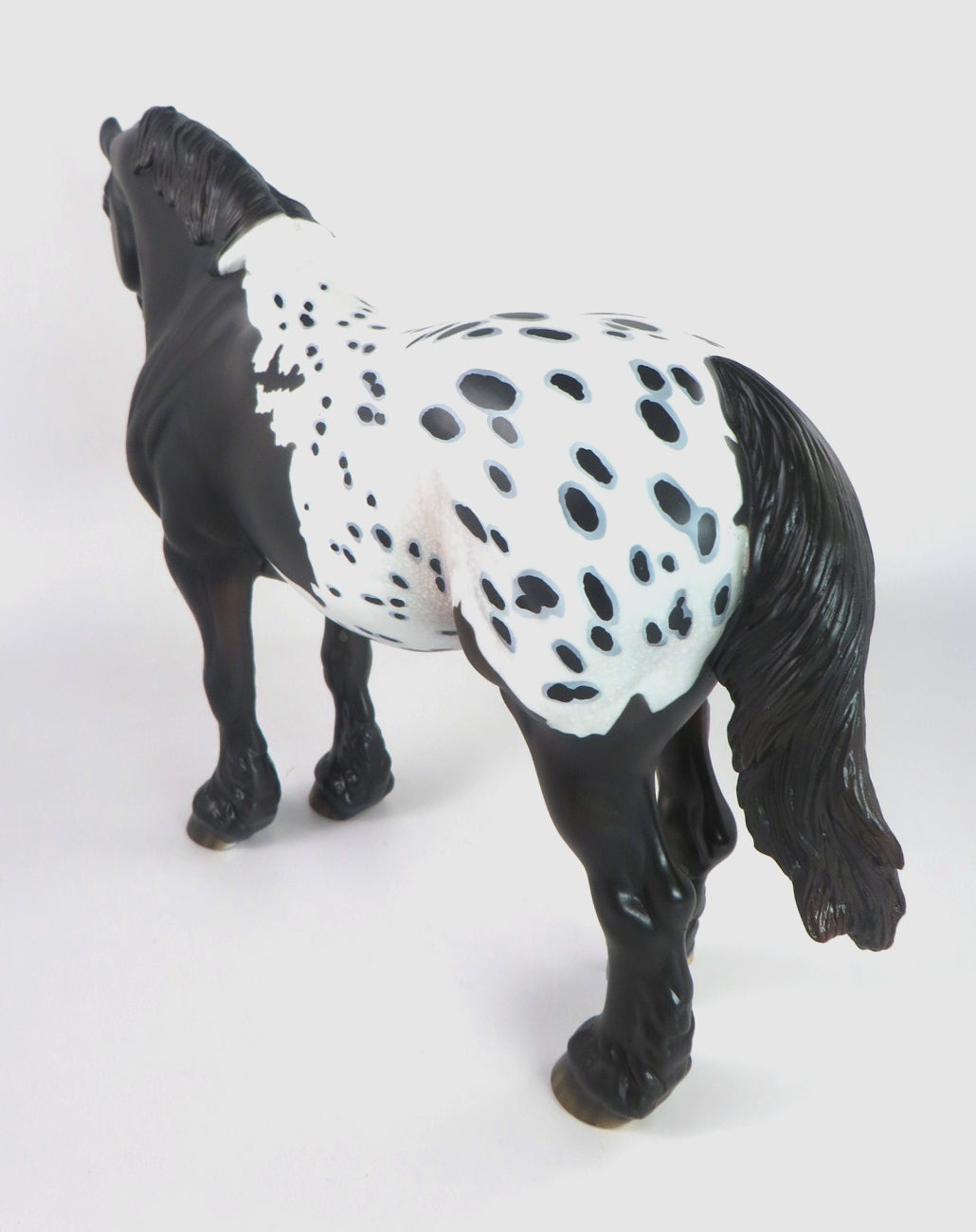 BRIGHT CANDLES-OOAK HEAVY DRAFT APPALOOSA MODEL HORSE WHS 19