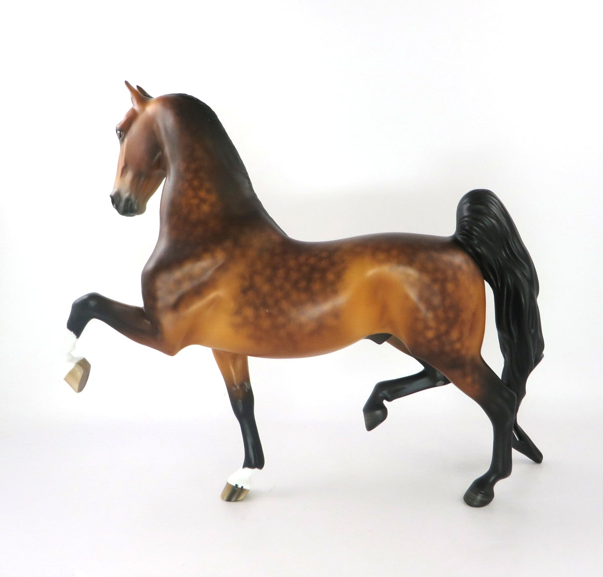 BRIGHT COPPER - DAPPLE BAY SADDLEBRED MODEL HORSE BY SHERYL LEISURE WHS19
