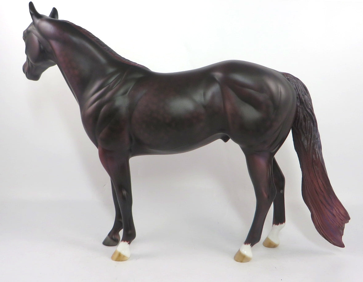 BROADWAY JOE-OOAK DAPPLE BAY ISH MODEL HORSE SB20