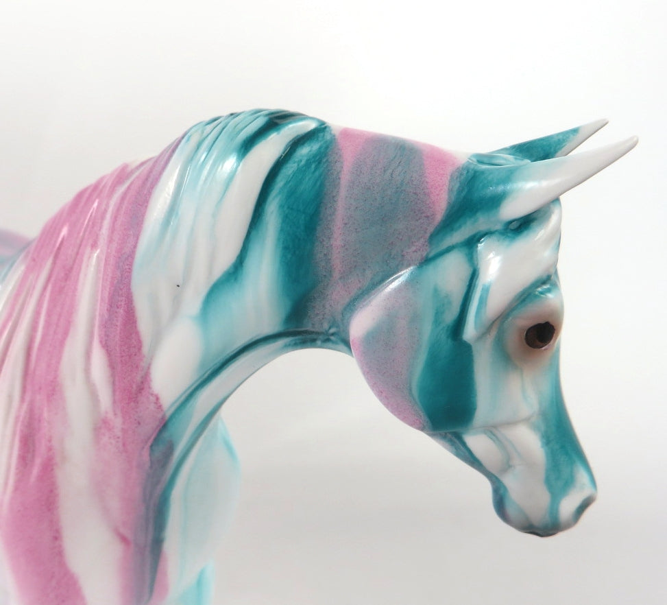BUBBLE GUM RIBBON CANDY - OOAK RIBBON CANDY ARABIAN MARE PEBBLES BY MISSY FOX WHS19