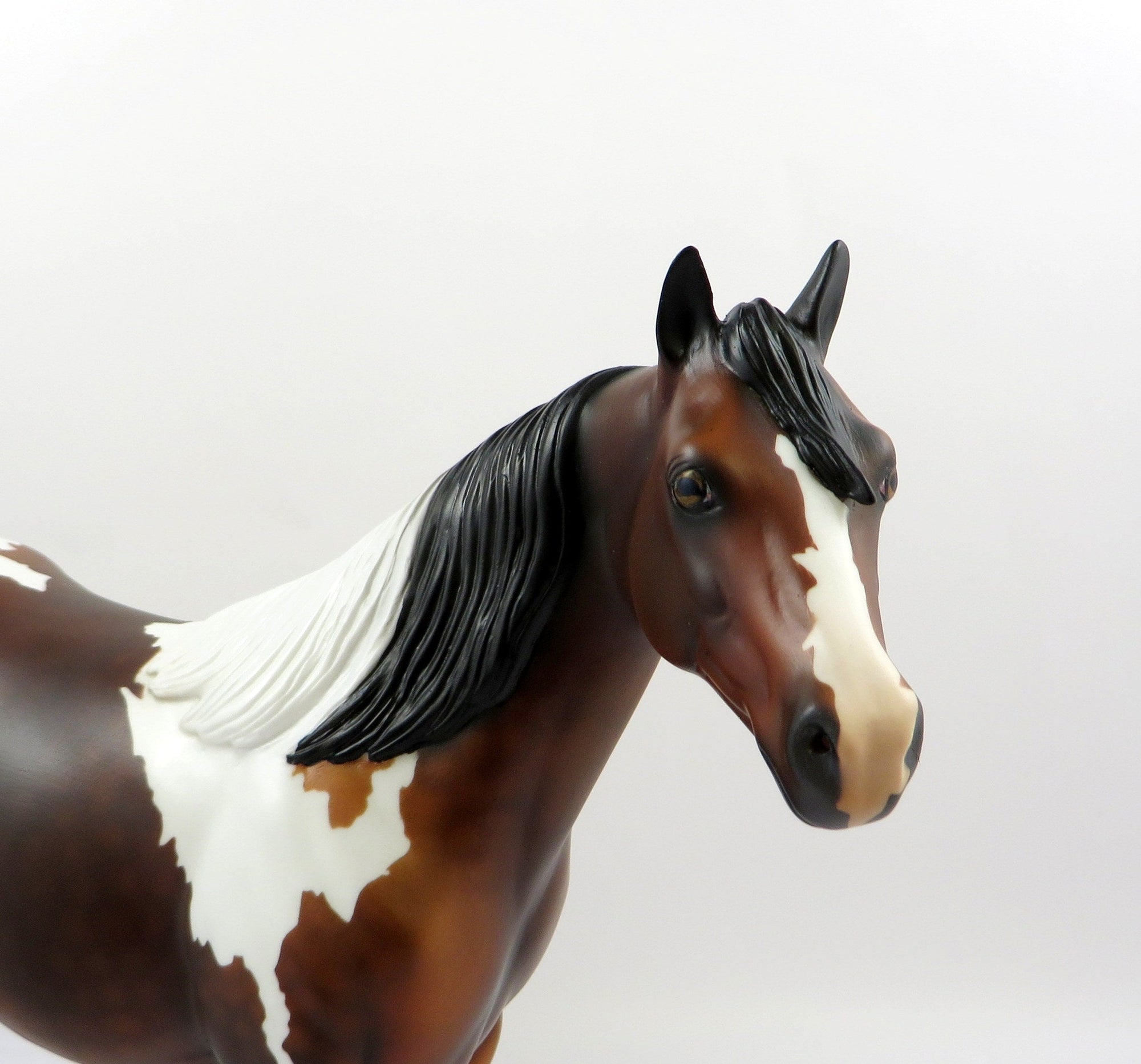 BUCKINGHAM-OOAK DAPPLE BAY PAINT ISH MODEL HORSE EQ 19