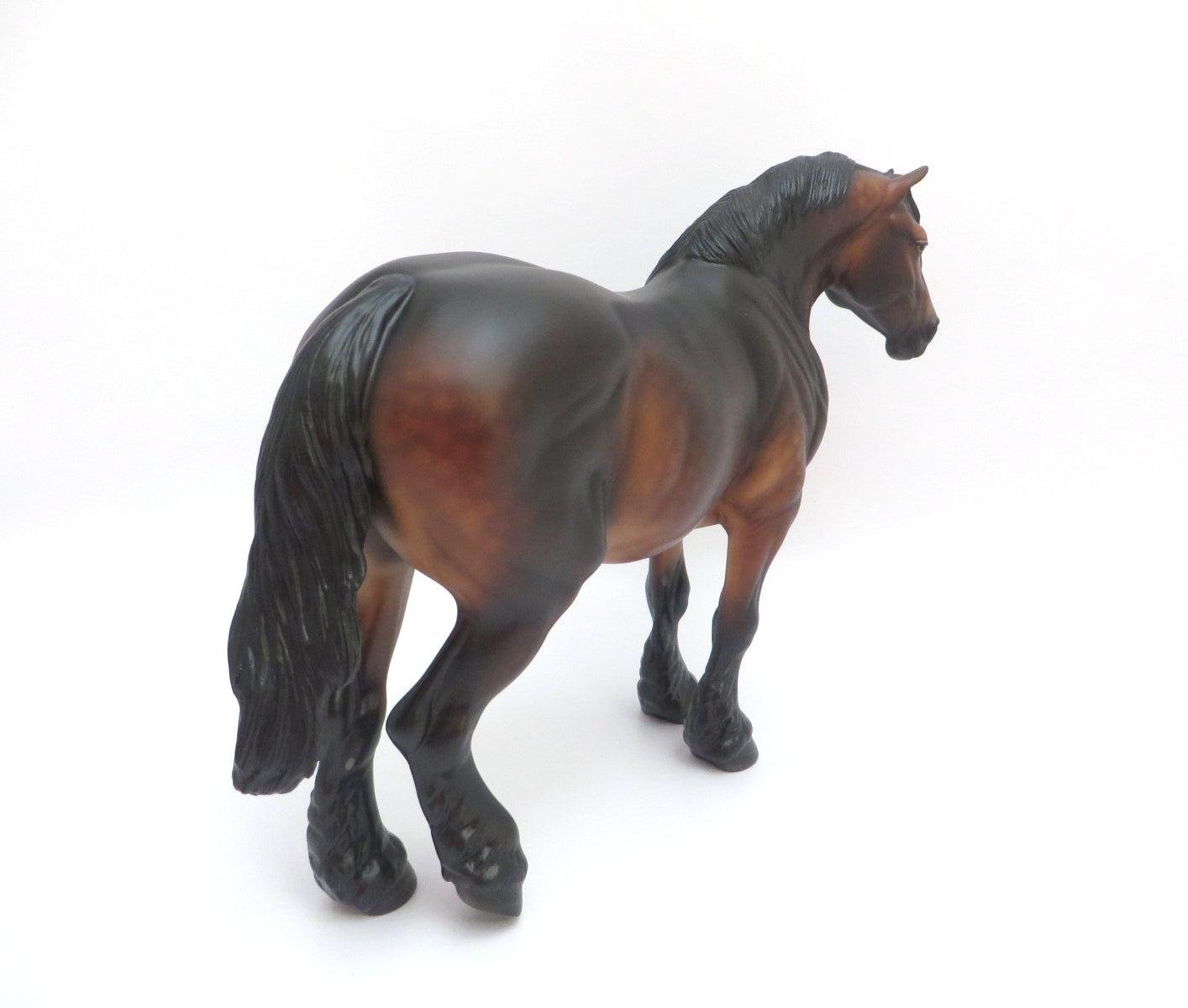 BUENA ONDA-OOAK STAR DAPPLE DRAFT MARE MODEL HORSE BY SHERYL LEISURE 3/11/20