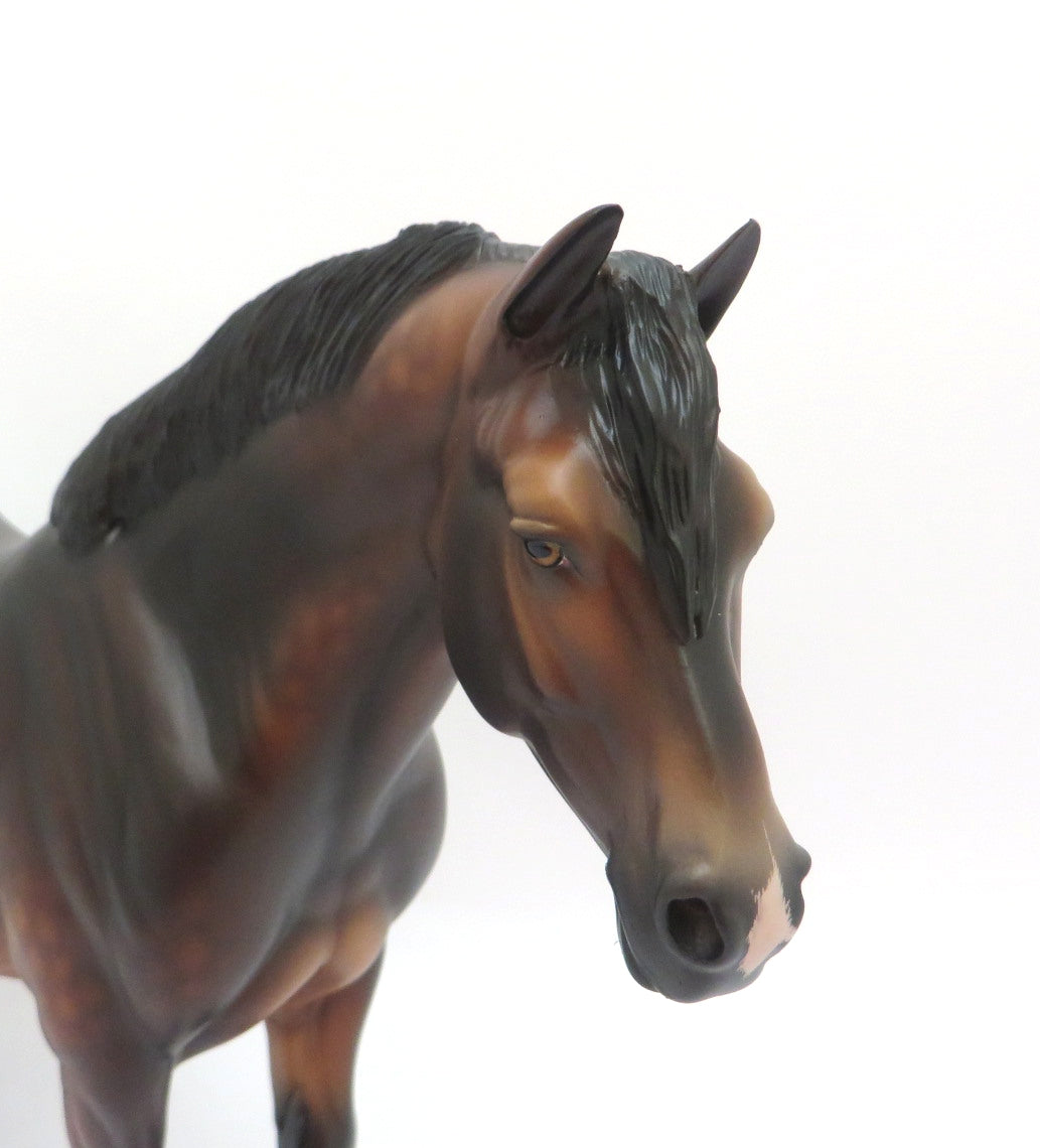 BUENA ONDA-OOAK STAR DAPPLE DRAFT MARE MODEL HORSE BY SHERYL LEISURE 3/11/20