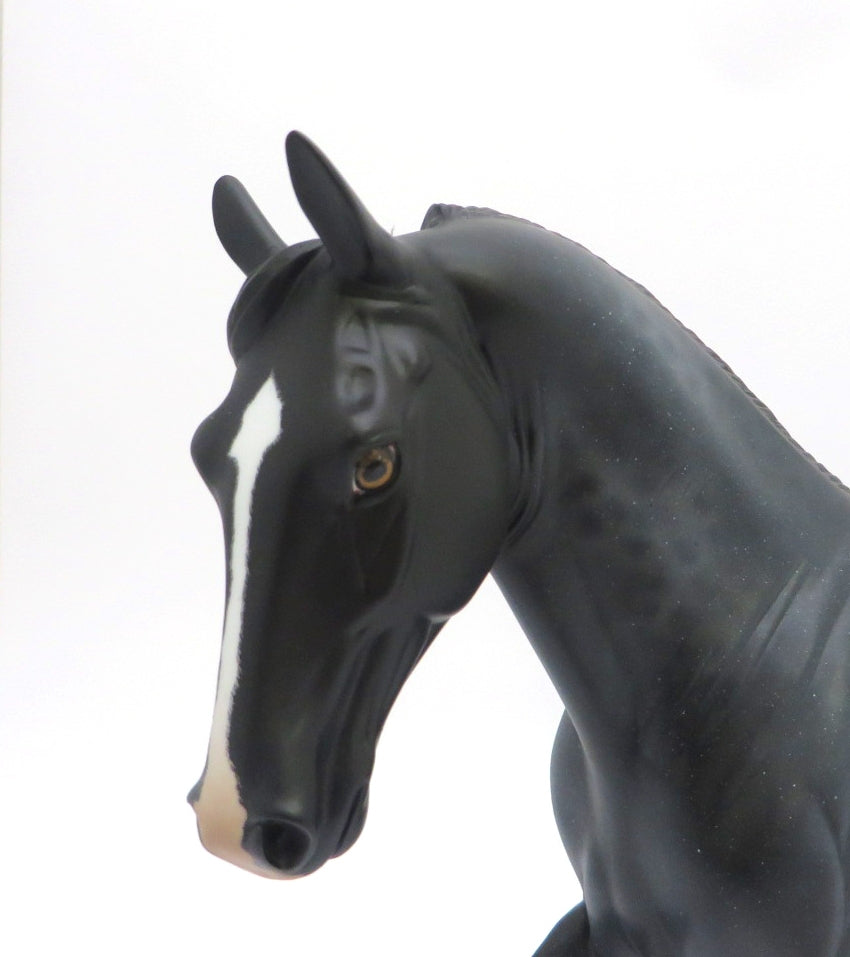 BULL MAKER-OOAK REVERSE DAPPLE BLUE ROAN TENNESSEE WALKER BY AUDREY DIXON 2/28/20