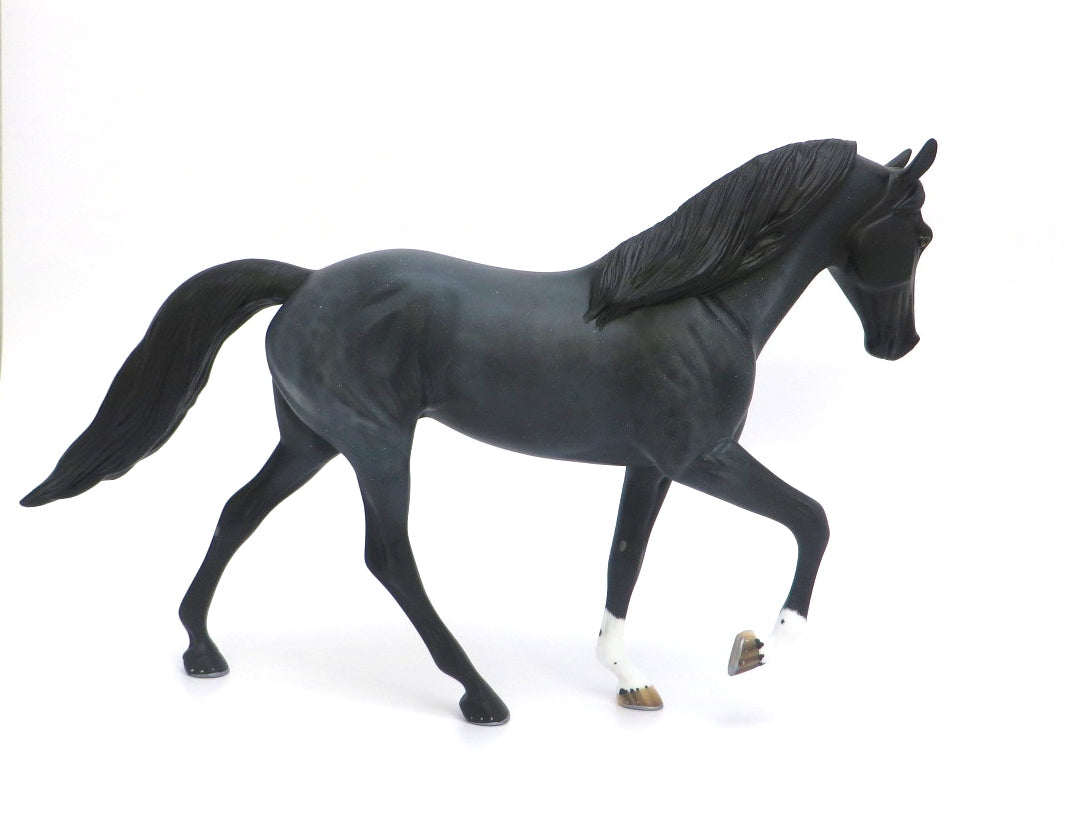 BULL MAKER-OOAK REVERSE DAPPLE BLUE ROAN TENNESSEE WALKER BY AUDREY DIXON 2/28/20