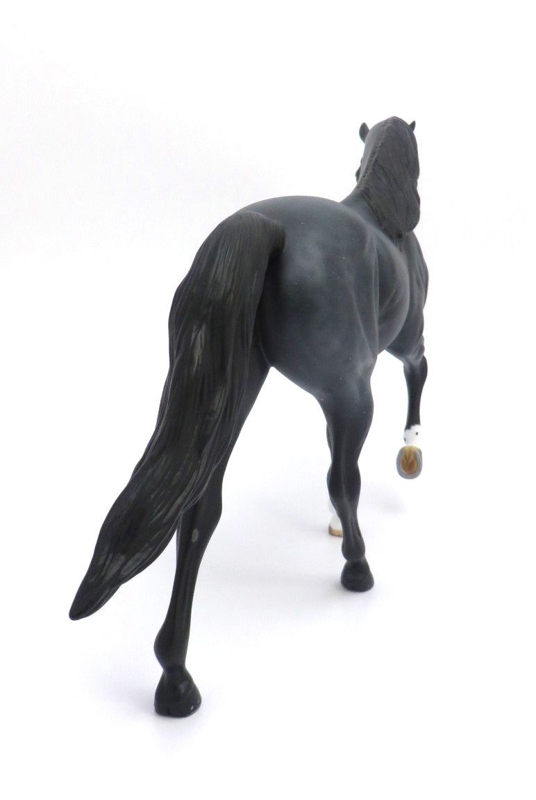 BULL MAKER-OOAK REVERSE DAPPLE BLUE ROAN TENNESSEE WALKER BY AUDREY DIXON 2/28/20