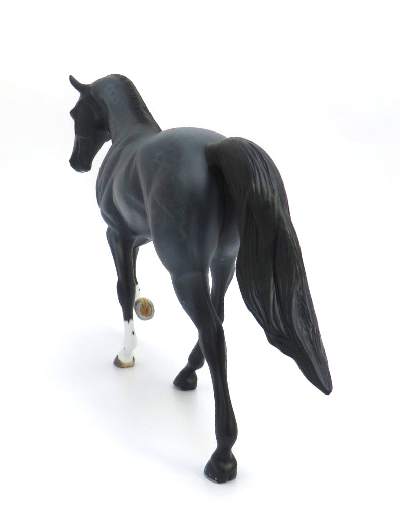 BULL MAKER-OOAK REVERSE DAPPLE BLUE ROAN TENNESSEE WALKER BY AUDREY DIXON 2/28/20