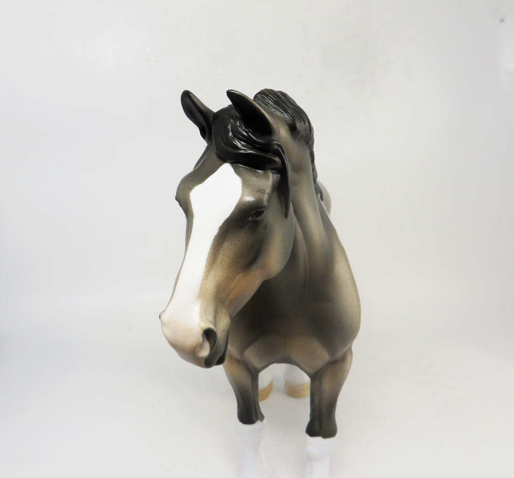 RED ZONE- OOAK BAY ROAN DRAFT MARE BY DAWN QUICK SB19