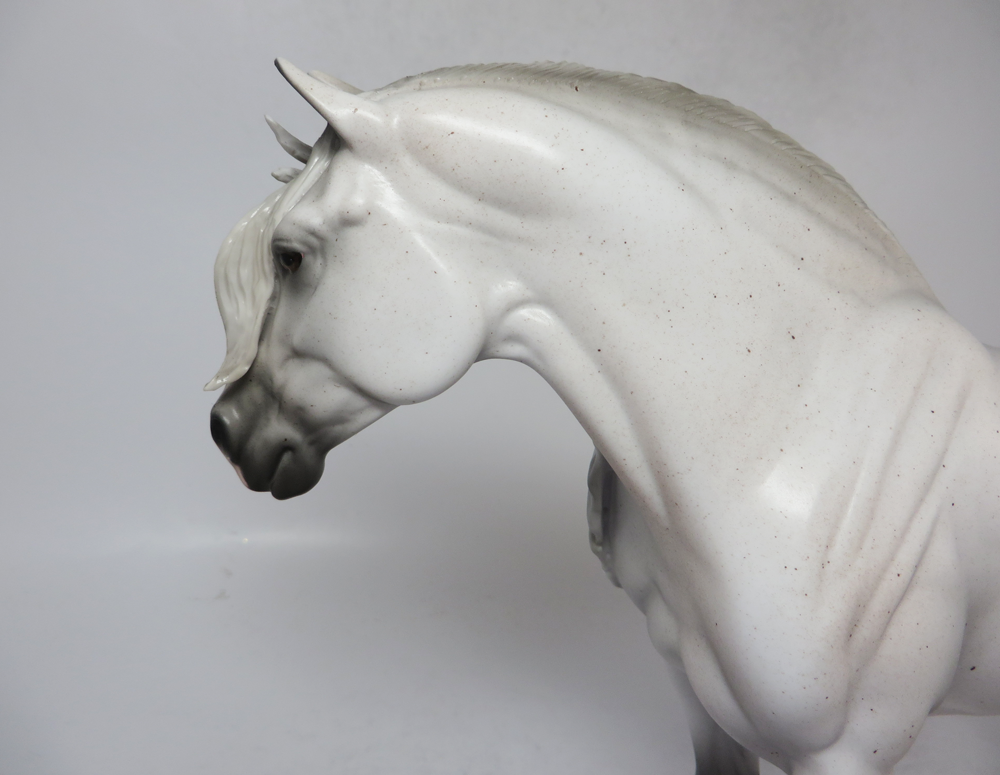 BORN TO PLAY - LE-15 FLEA BITTEN GREY HEAVY DRAFT MARE CUSTOM BY AUDREY DIXON SB19