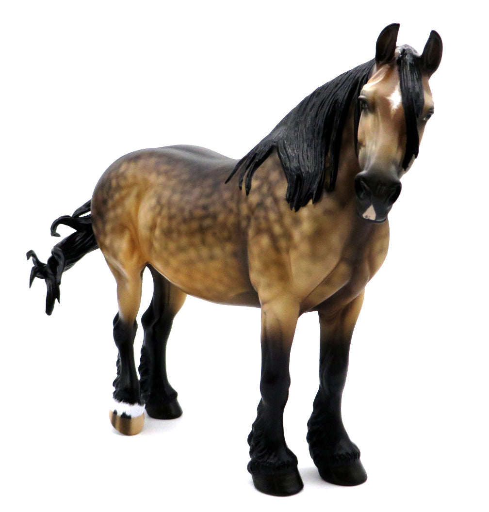 Butterscotch-OOAK Buckskin Heavy Draft Mare  painted by Ellen  12/2/21