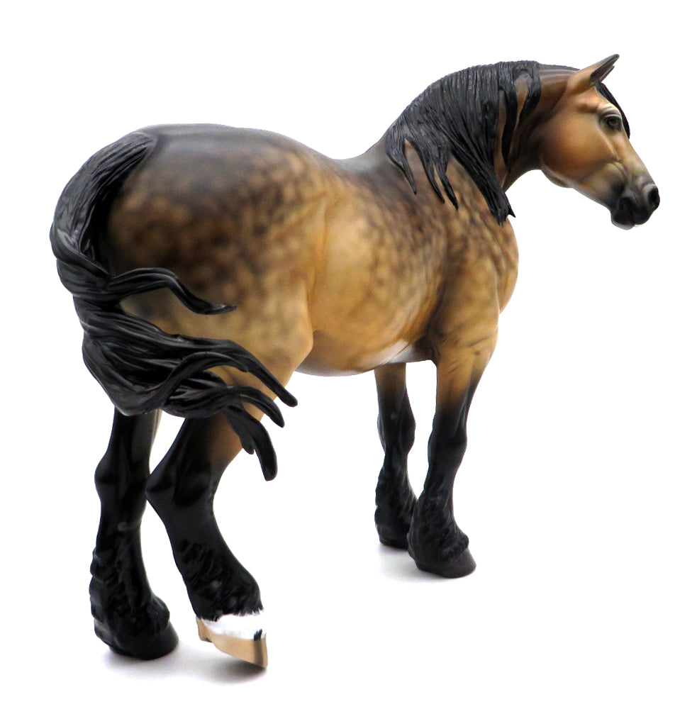 Butterscotch-OOAK Buckskin Heavy Draft Mare  painted by Ellen  12/2/21