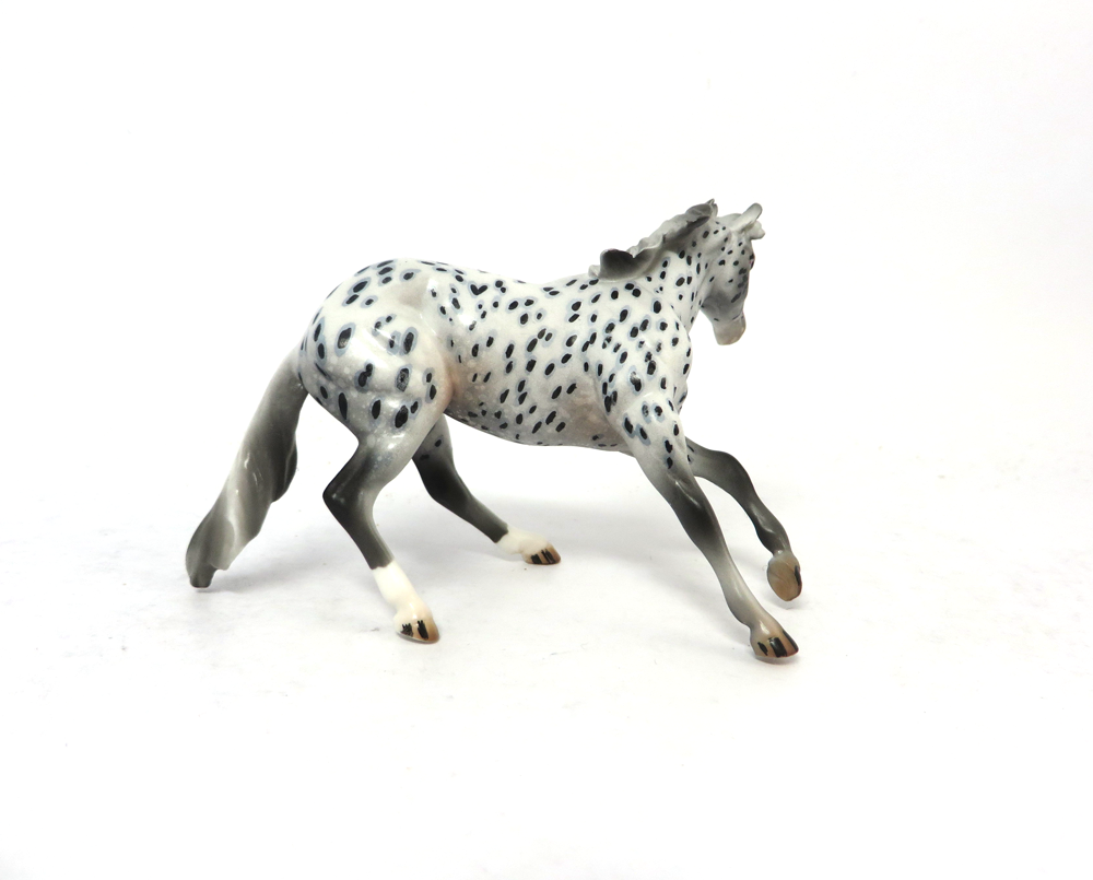 ROCK AND ROLL -OOAK-APPY CUTTER AND BRINDLE CALF CHIPS BY AUDREY DIXON EA19