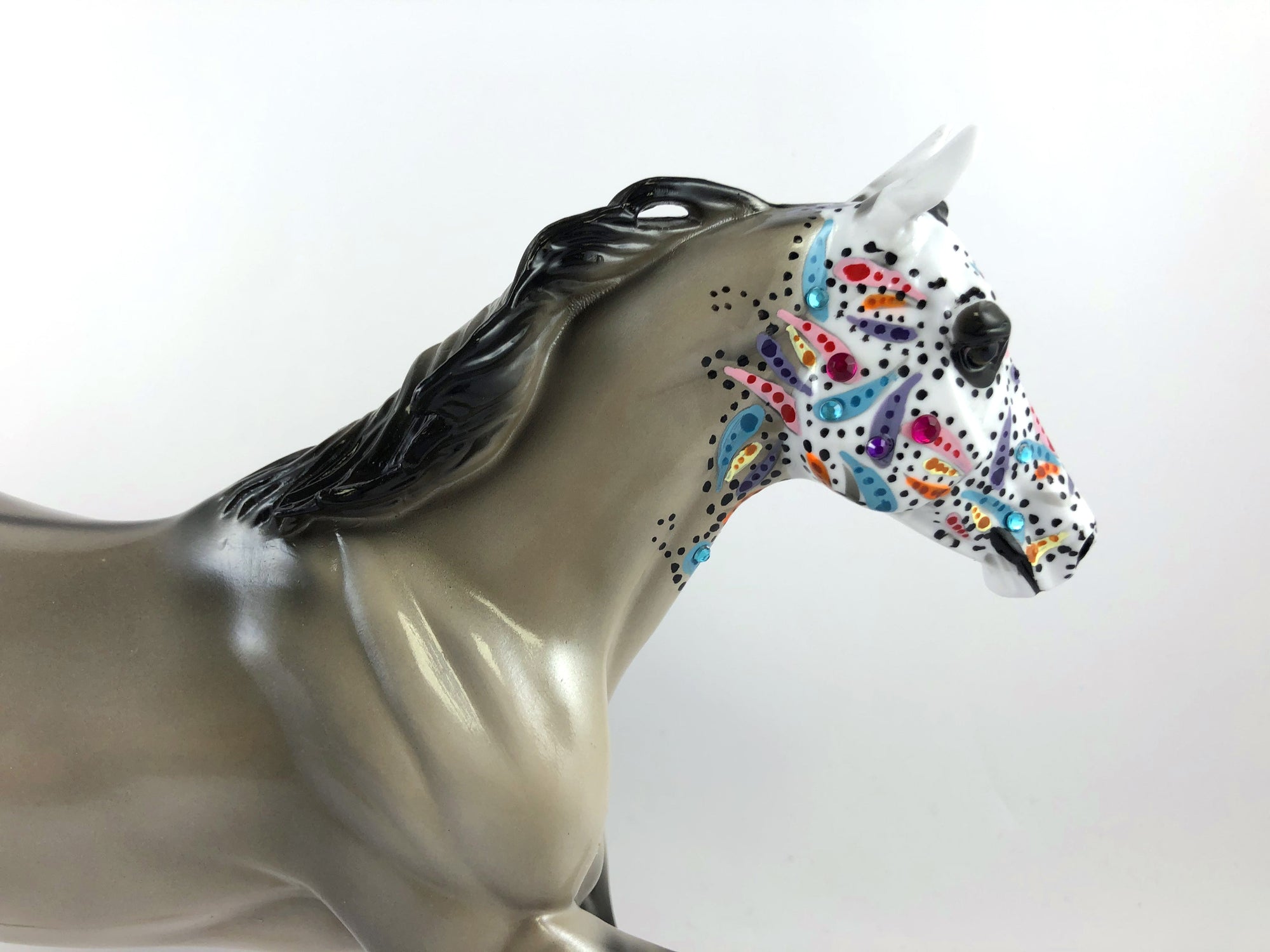 CALIPI -OOAK DUN SUGAR SKULL FQH BY DAWN QUICK MM19