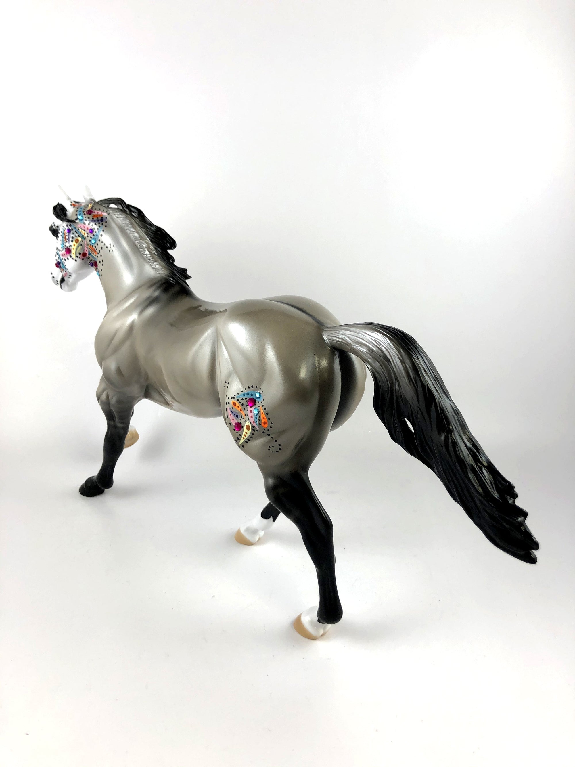 CALIPI -OOAK DUN SUGAR SKULL FQH BY DAWN QUICK MM19