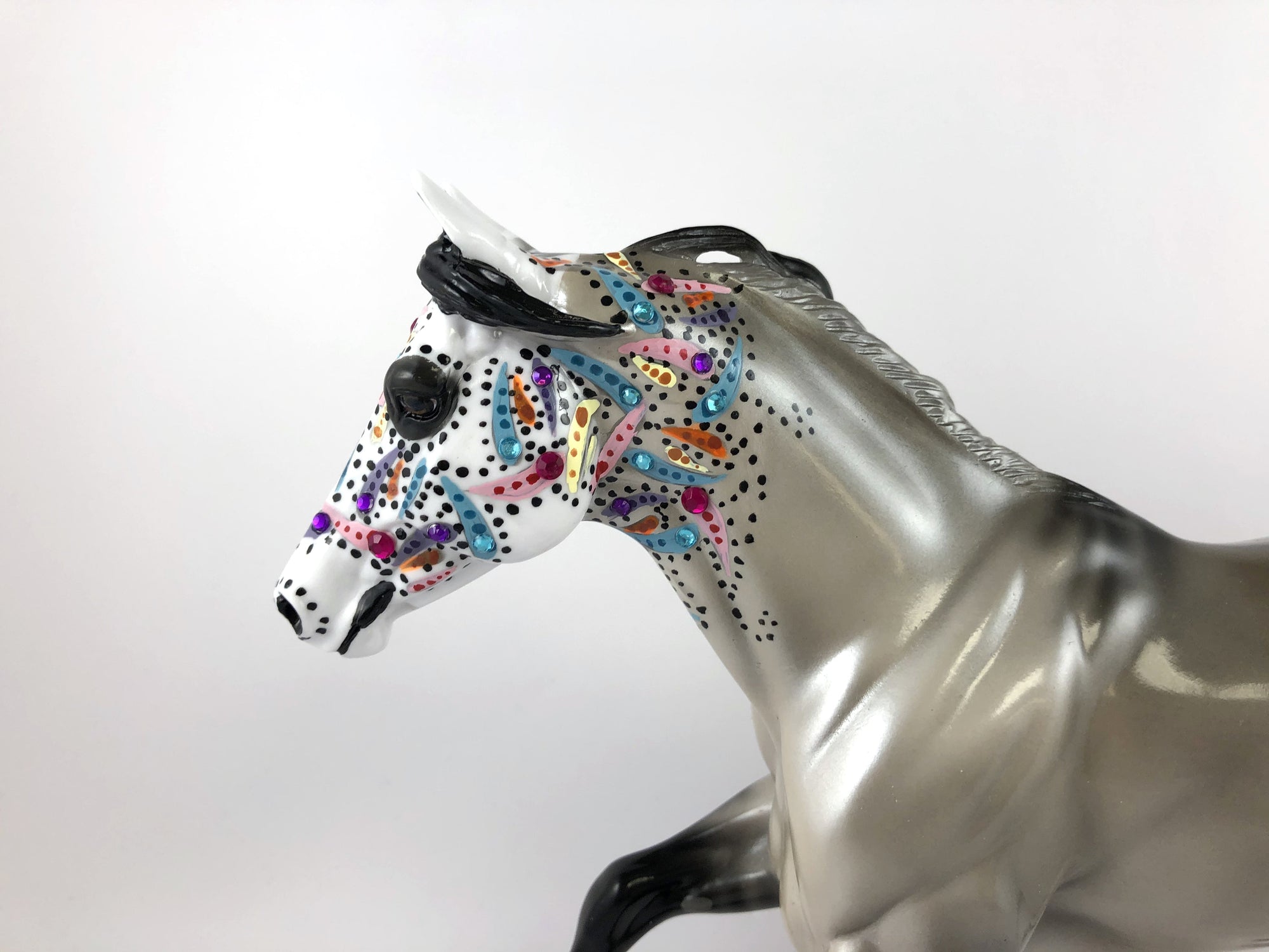 CALIPI -OOAK DUN SUGAR SKULL FQH BY DAWN QUICK MM19