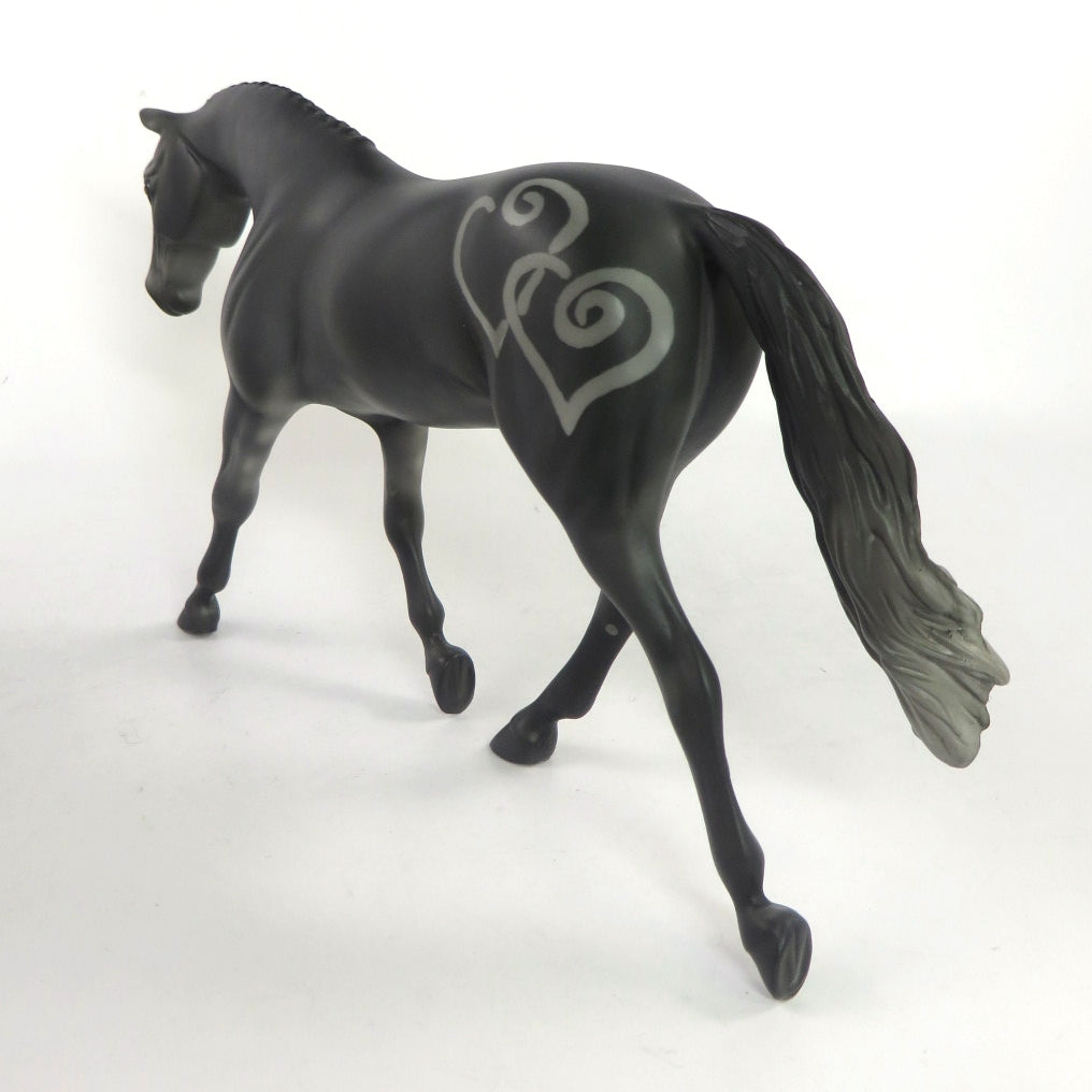 CANDIE-OOAK DAPPLE BLACK VALENTINE DECORATOR WARMBLOOD PEBBLES 2/13/20