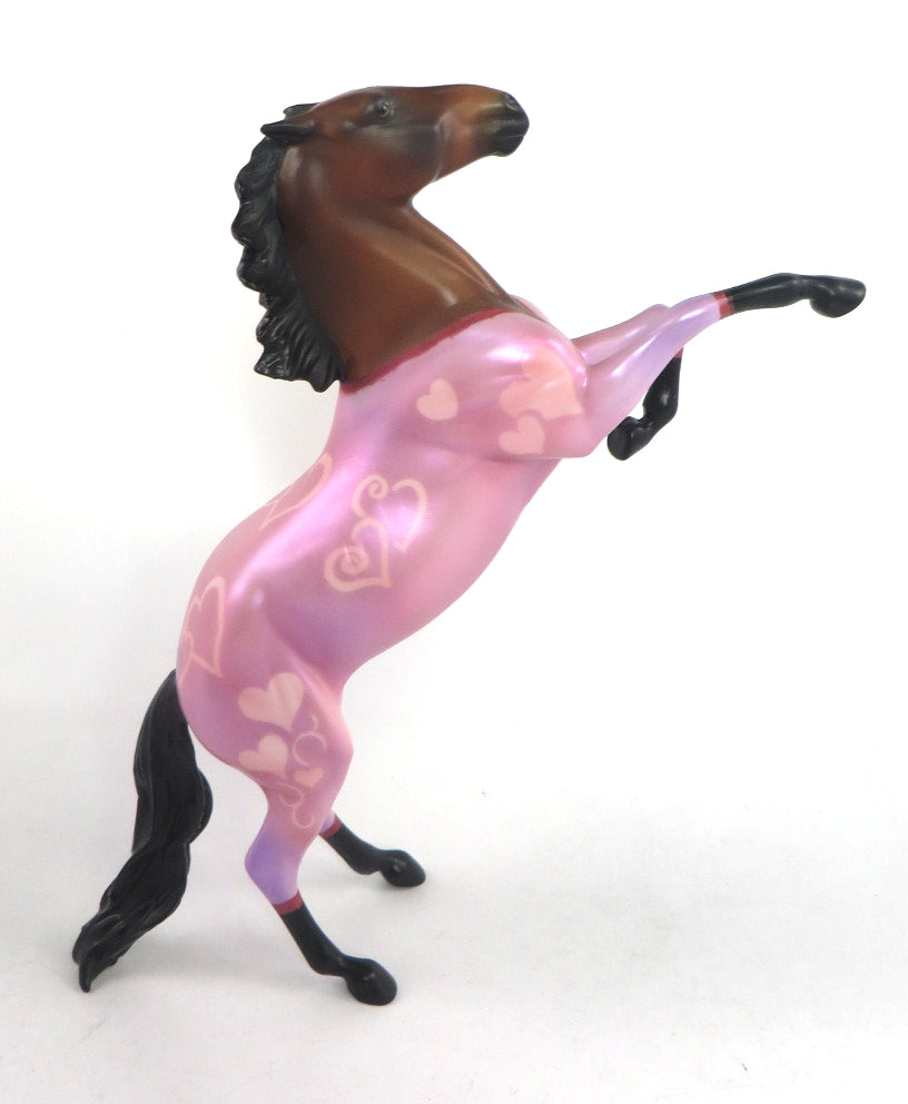 CANDY MAN  -OOAK VALENTINE DECO HEART REARING HORSE 2/14/20